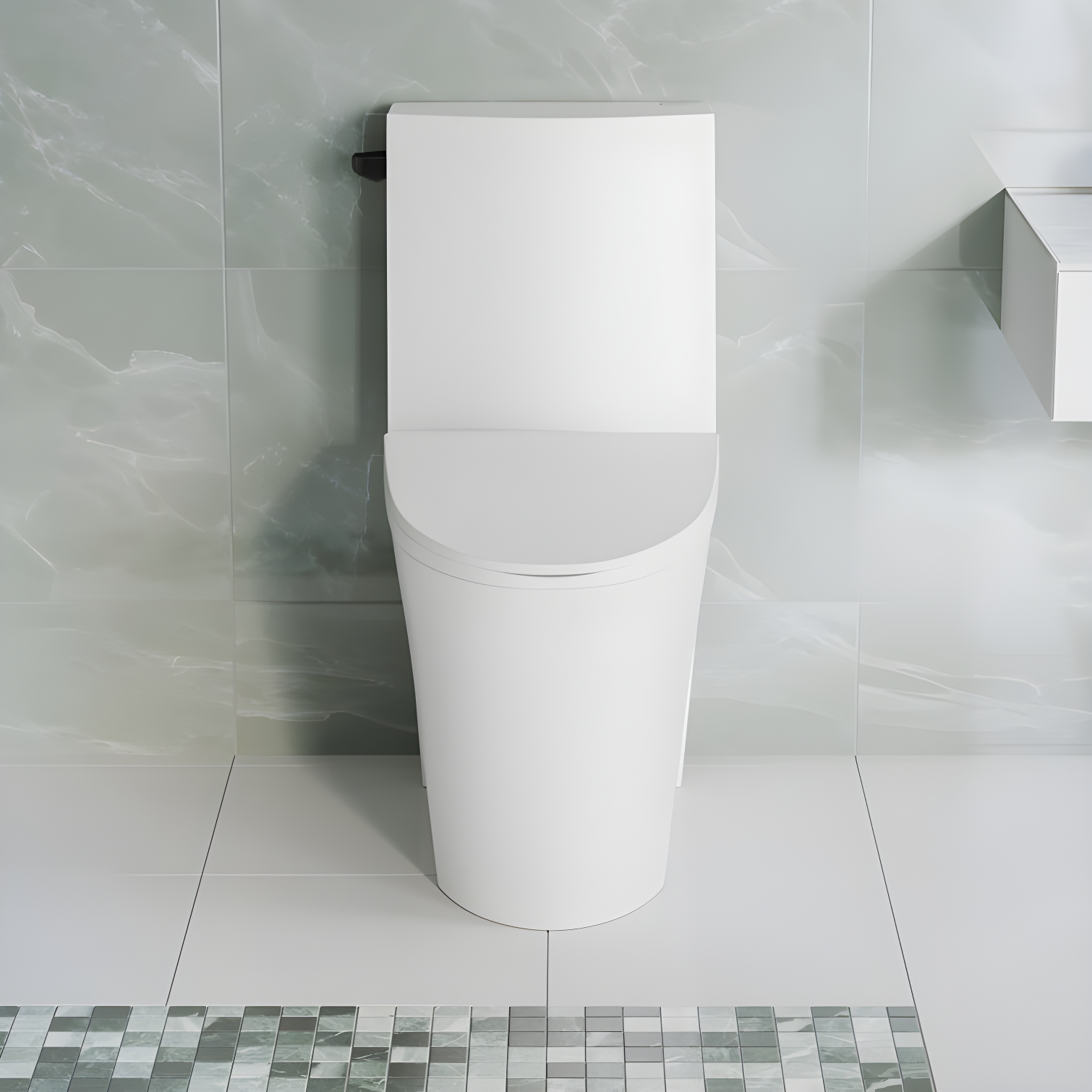 St. Tropez One Piece Elongated Toilet Dual Vortex Flush 1.6 GPF