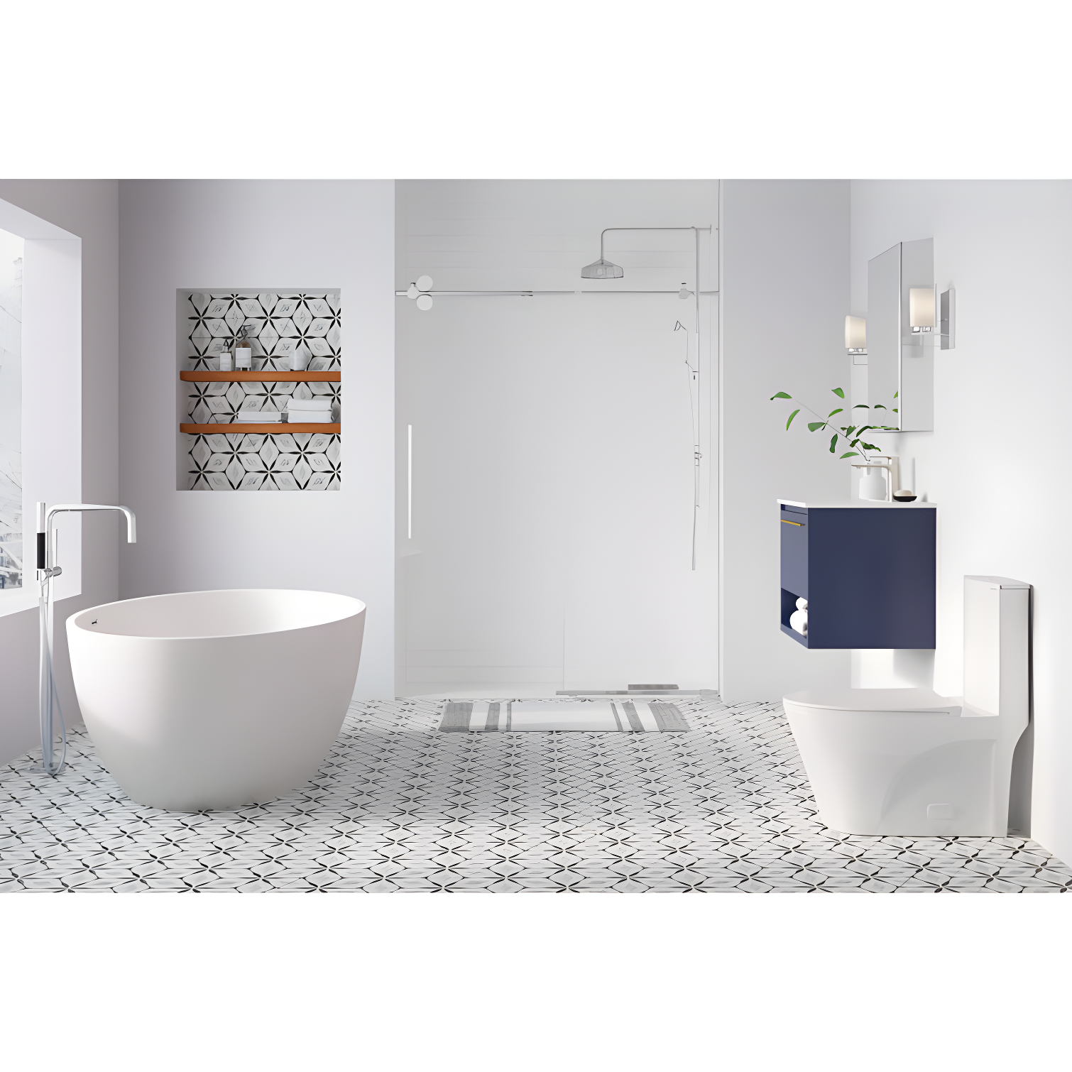 St. Tropez One Piece Elongated Toilet Dual Vortex Flush 1.6 GPF