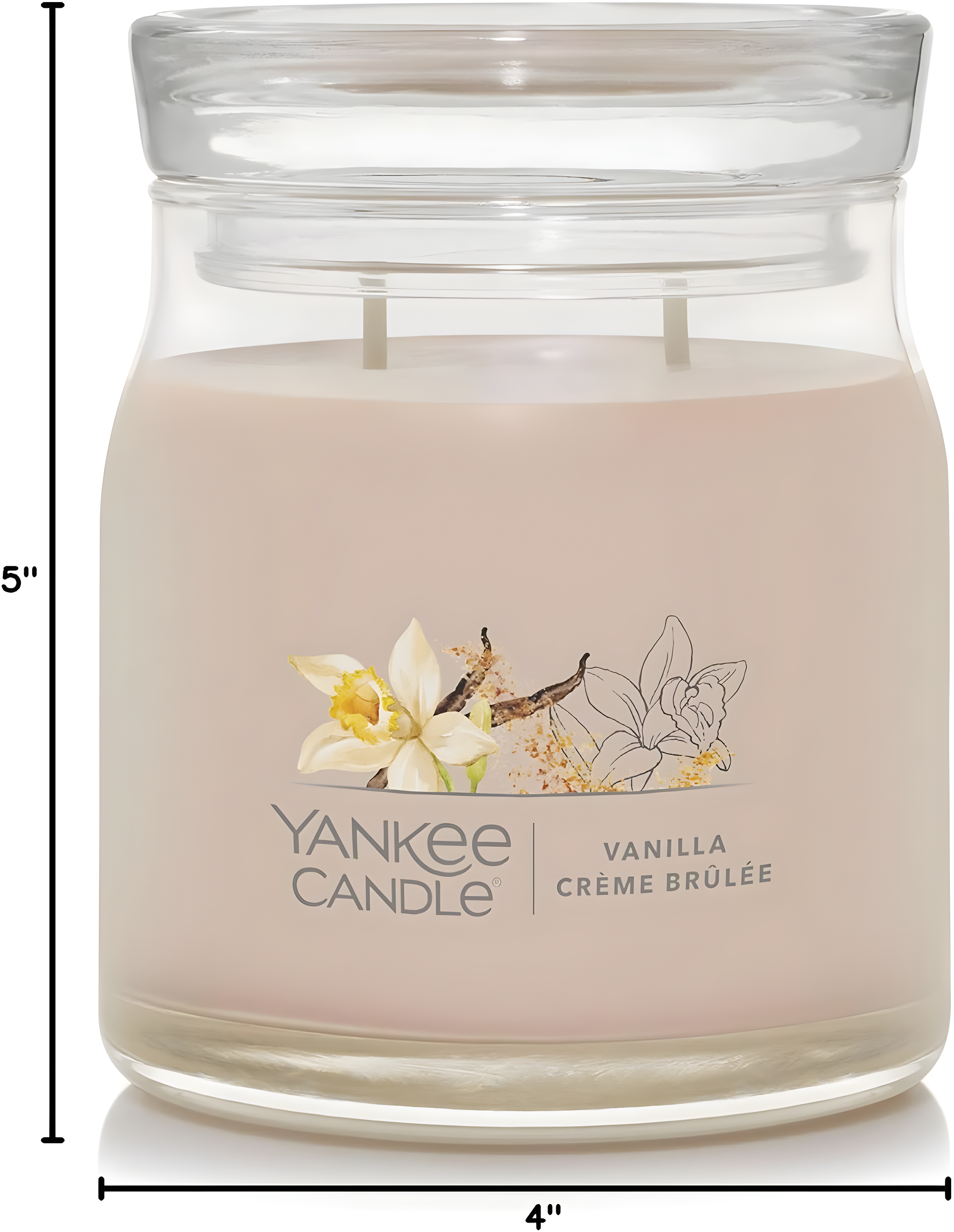 YANKEE CANDLE Signature Vanilla Crème Brulée Scented Candle