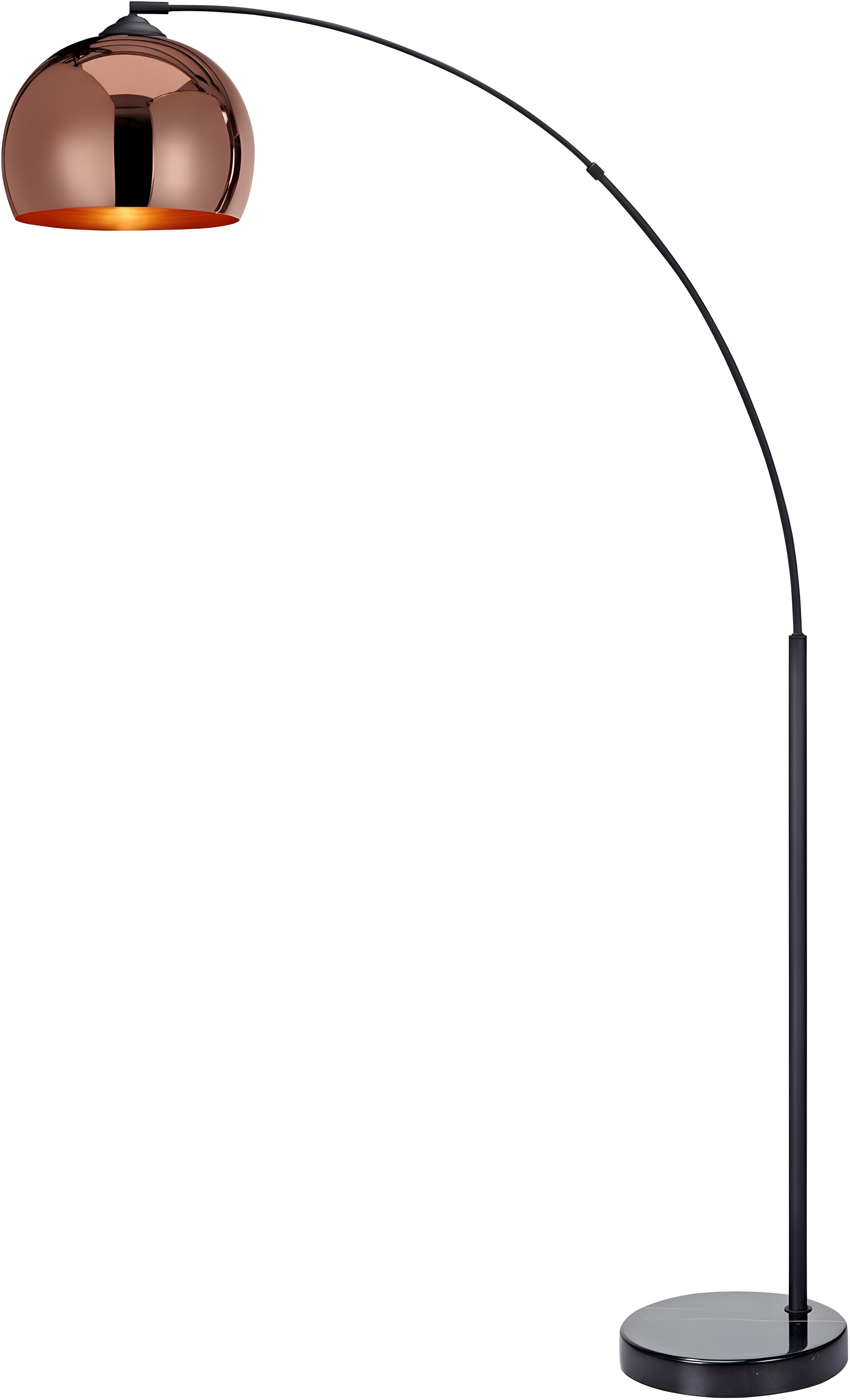 Wrought Studio™ Perlis 66.93" Arc Floor Lamp with Solid Marble Base