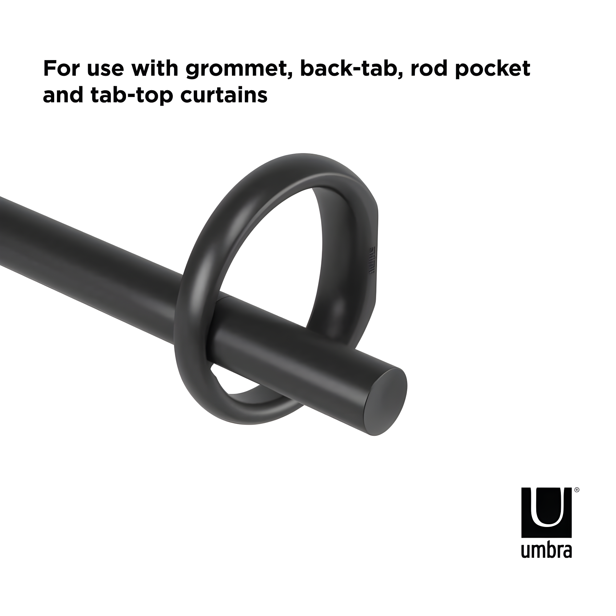 Umbra Steel Adjustable Single Curtain Rod