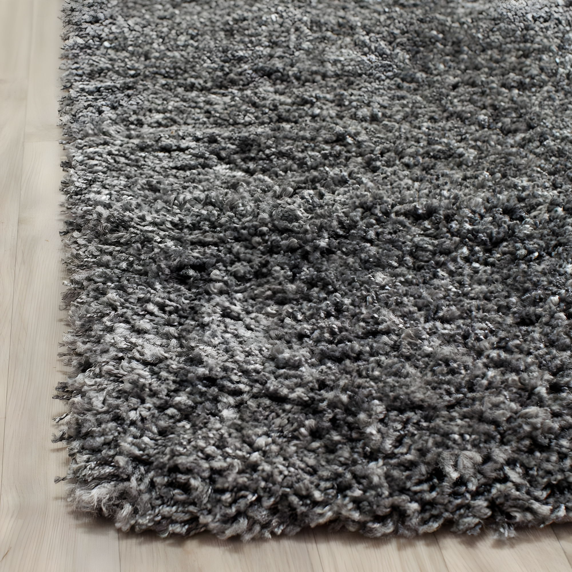 Shag SG151 Power Loomed Indoor Runner Rug - Dark Grey - 2'3"x9' - Safavieh.