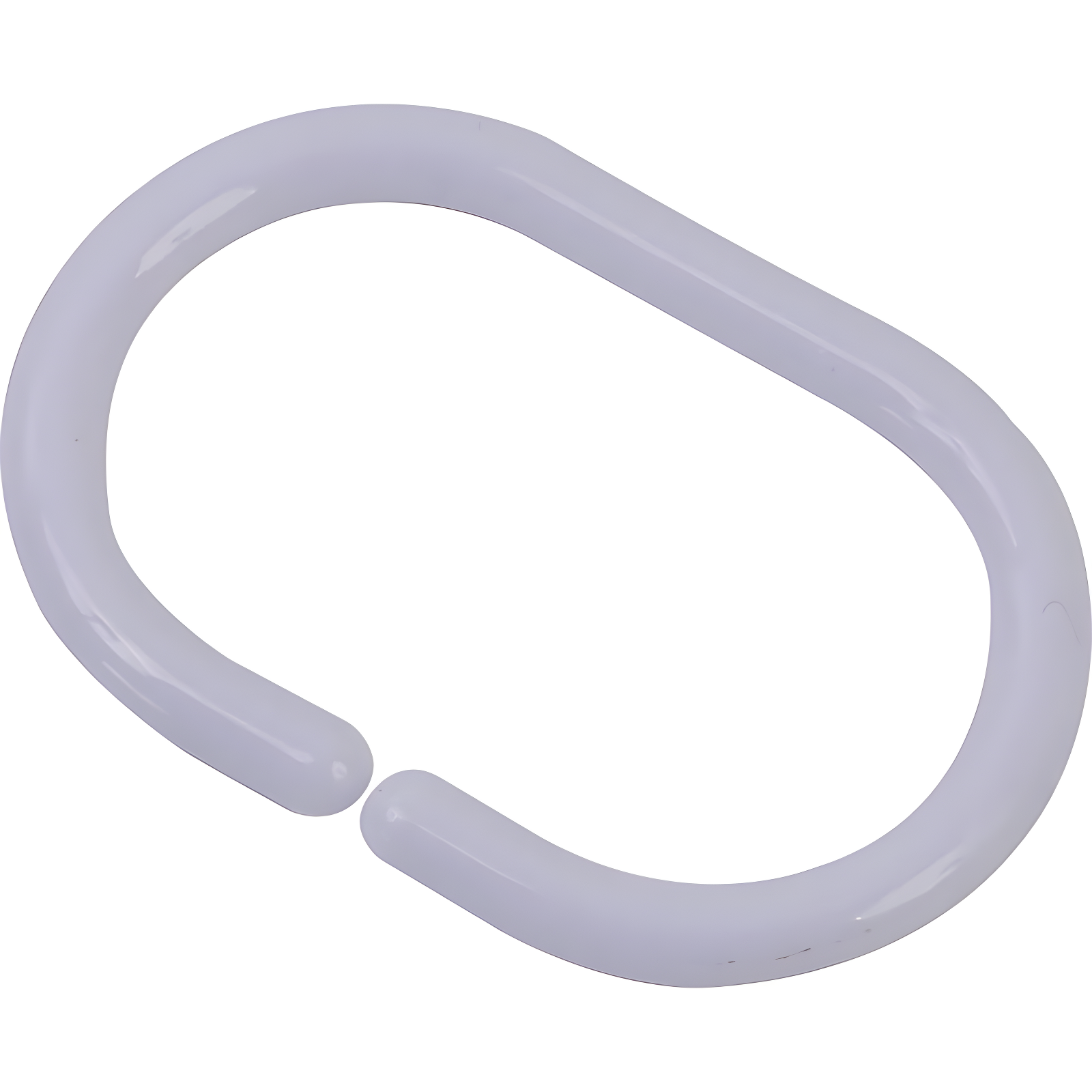 Evideco Solid Plastic Shower Curtain Hooks Rings (Set of 12)