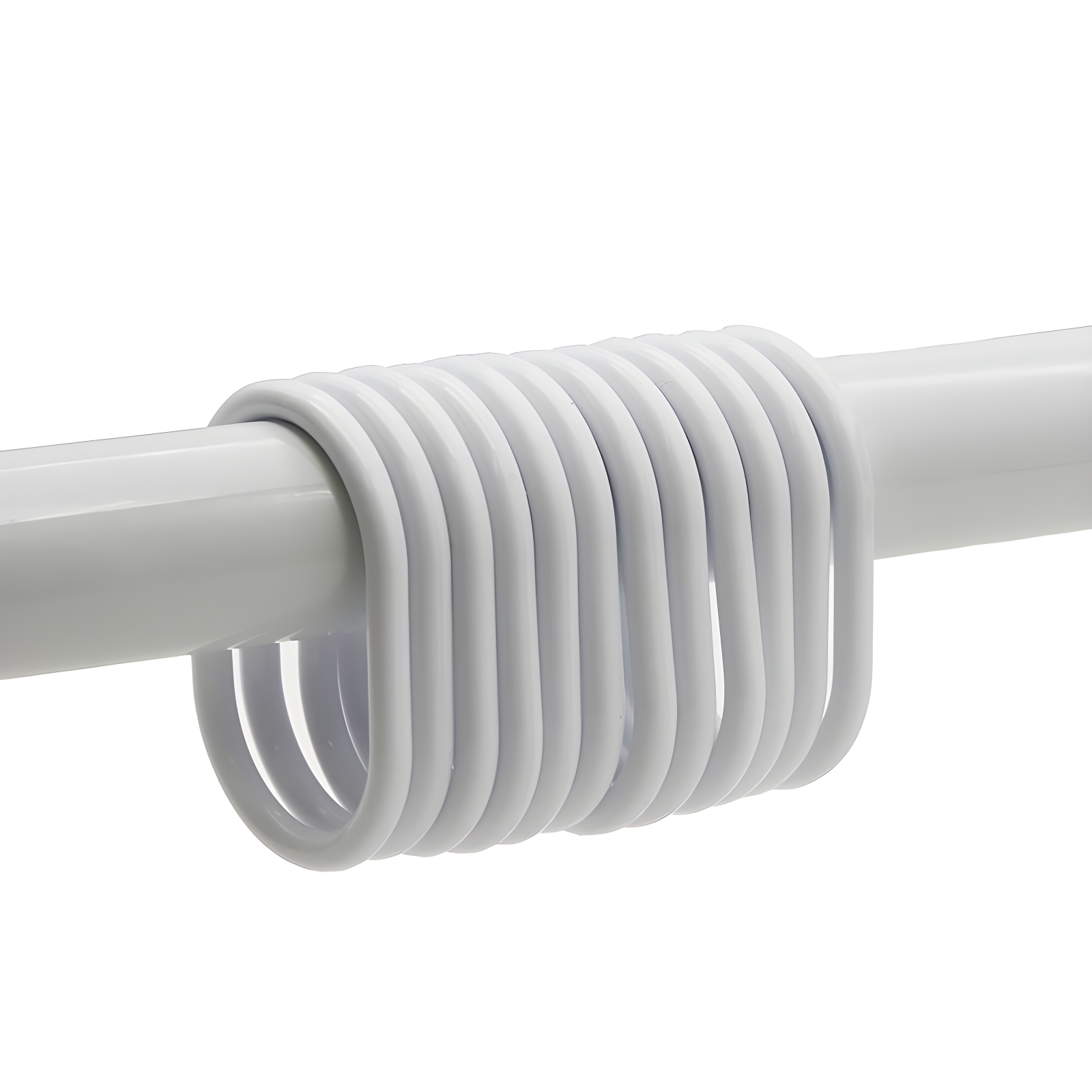 Evideco Solid Plastic Shower Curtain Hooks Rings (Set of 12)