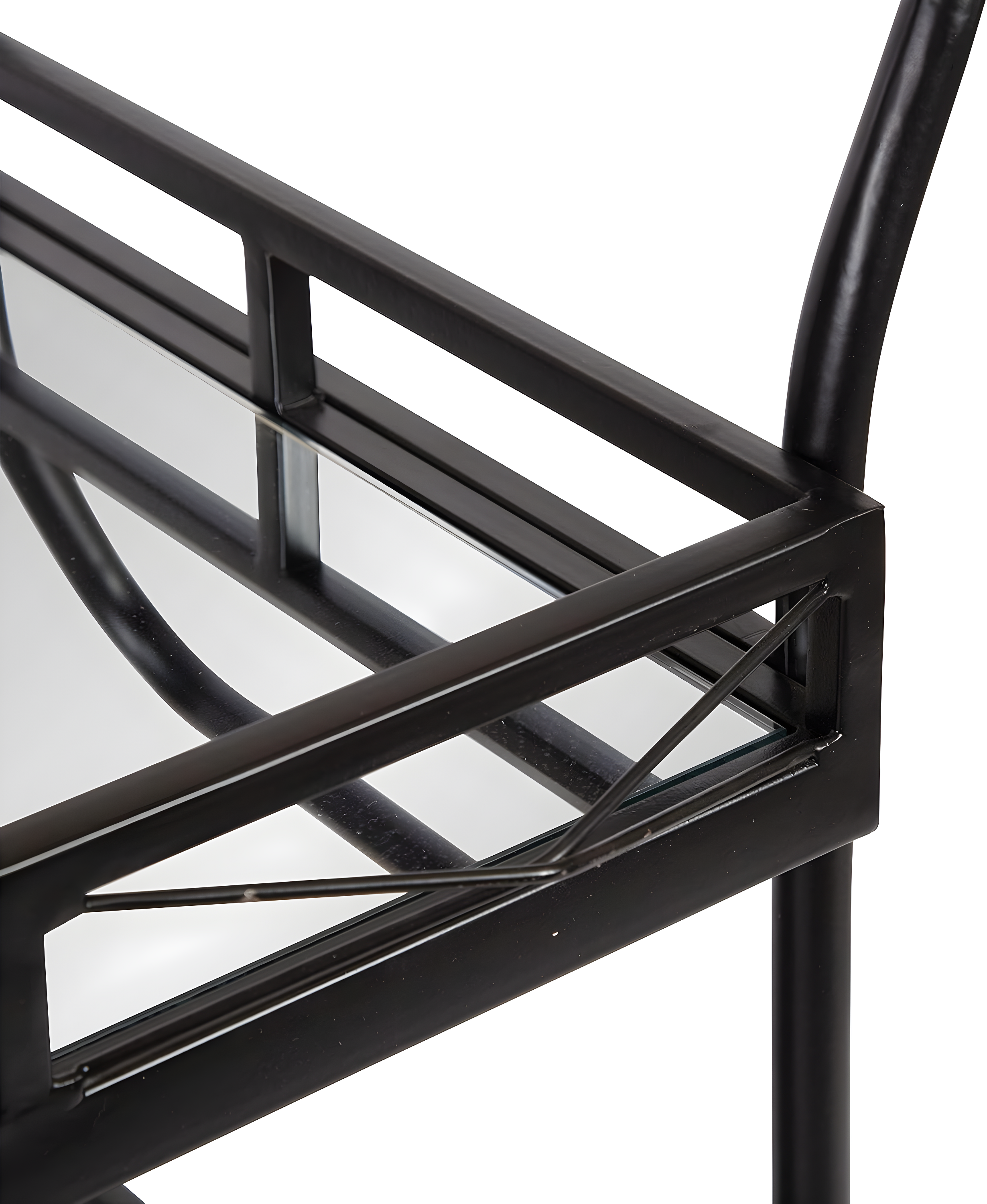 Kate and Laurel Ketia Rectangle Metal Bar Cart, 23x13x35, Black