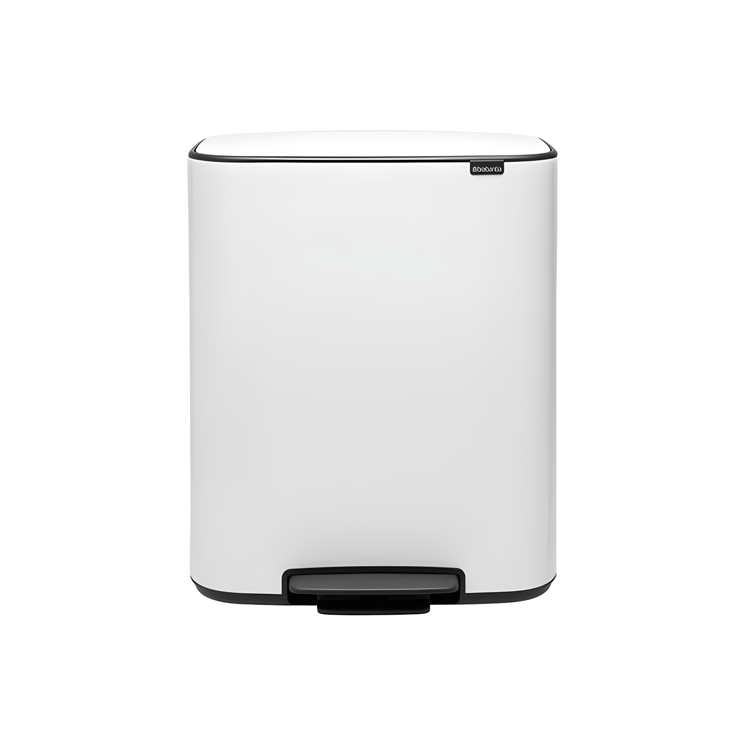 Brabantia Bo Step On Trash Can, White, 16 Gallon