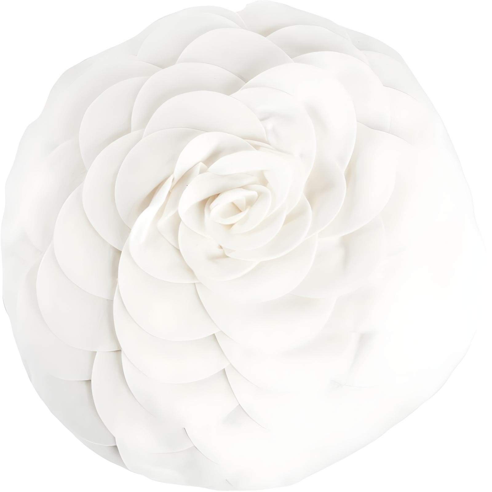 Flower Appliqued Felt Throw Pillow