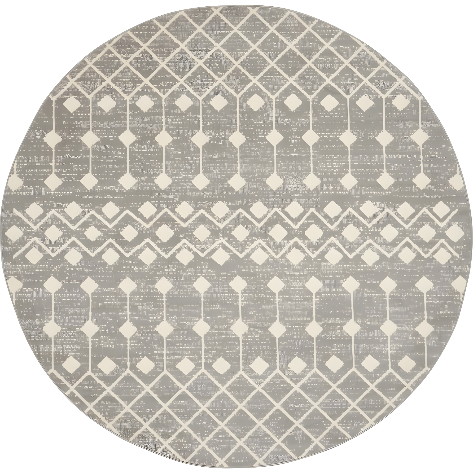 Nourison Grafix GRF37 Indoor Area Rug Grey 8' x ROUND