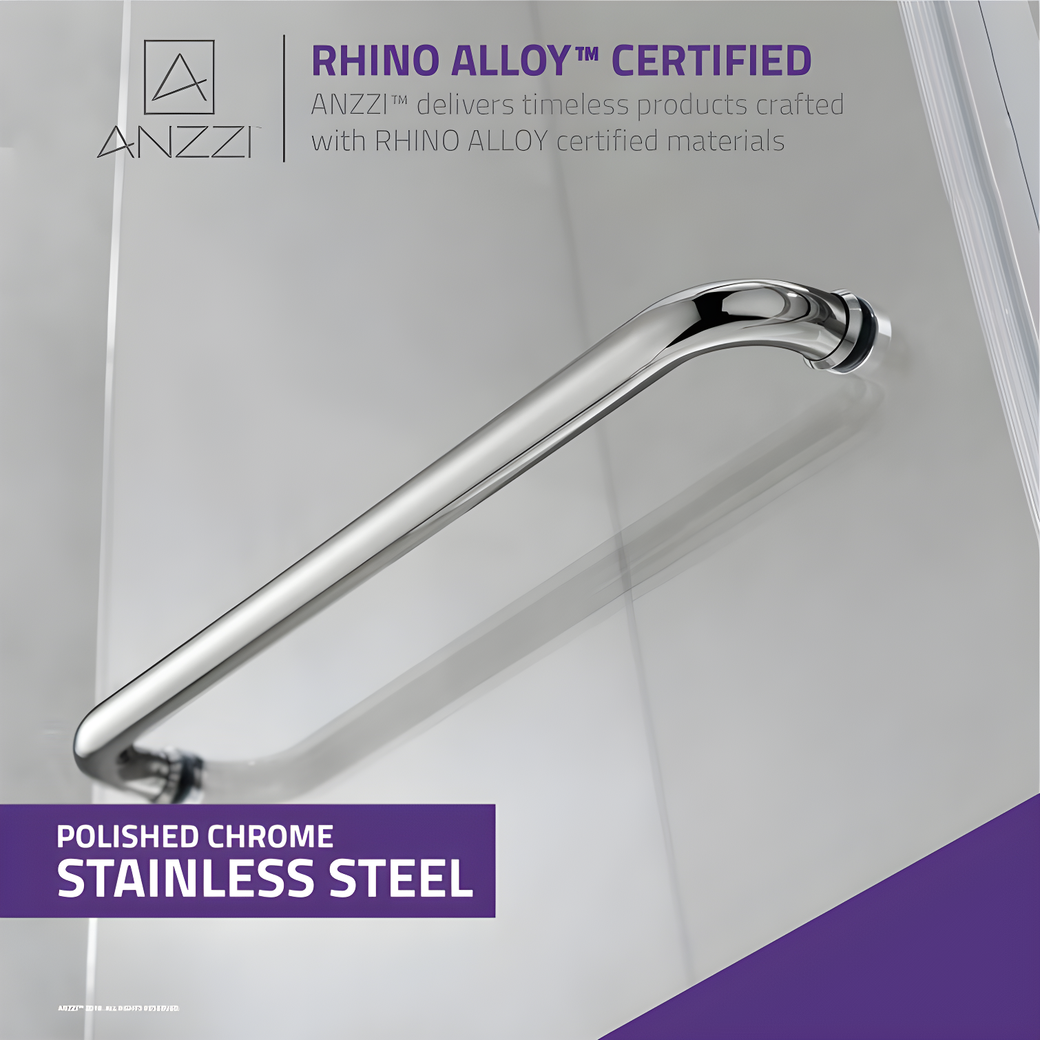 Herald Series 58" H Hinged Frameless Tub Door