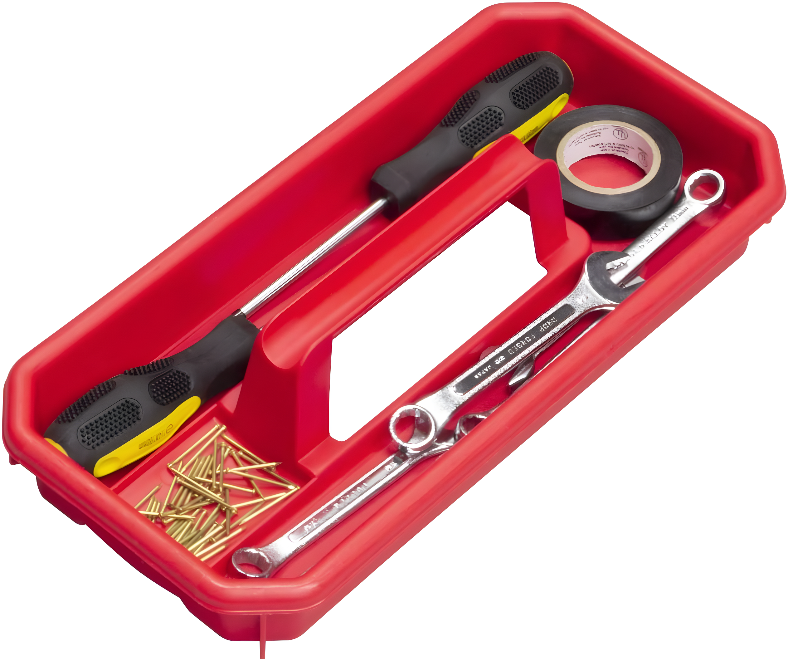 Akro-Mils 09514 ProBox Plastic Toolbox with Removable Tray for Tools, Hobby or Craft Storage, 14-Inch x 8-Inch x 8-Inch, Red