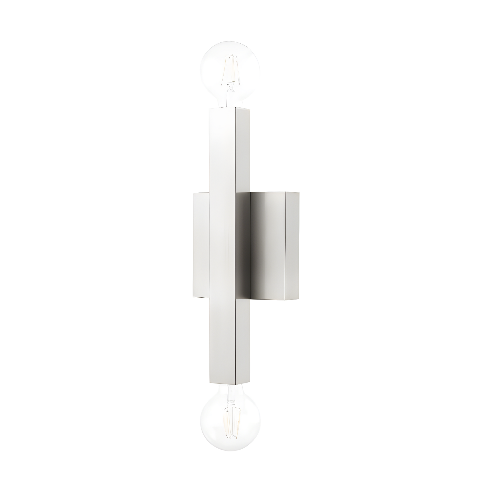 Lighting Lumens 2-Light Brushed Nickel ADA Wall Sconce: with Stainless Steel Base for Modern Lighting