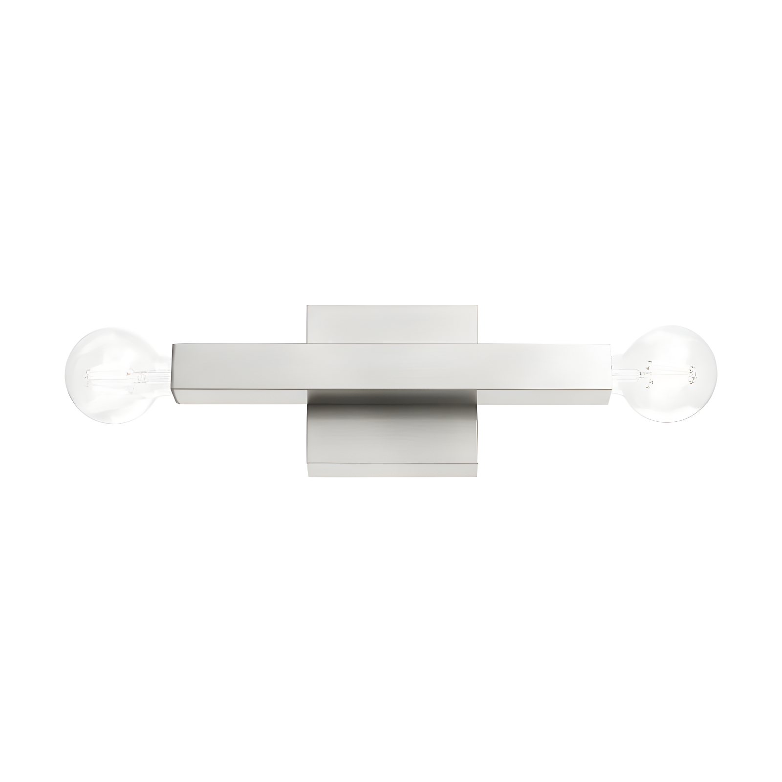 Lighting Lumens 2-Light Brushed Nickel ADA Wall Sconce: with Stainless Steel Base for Modern Lighting