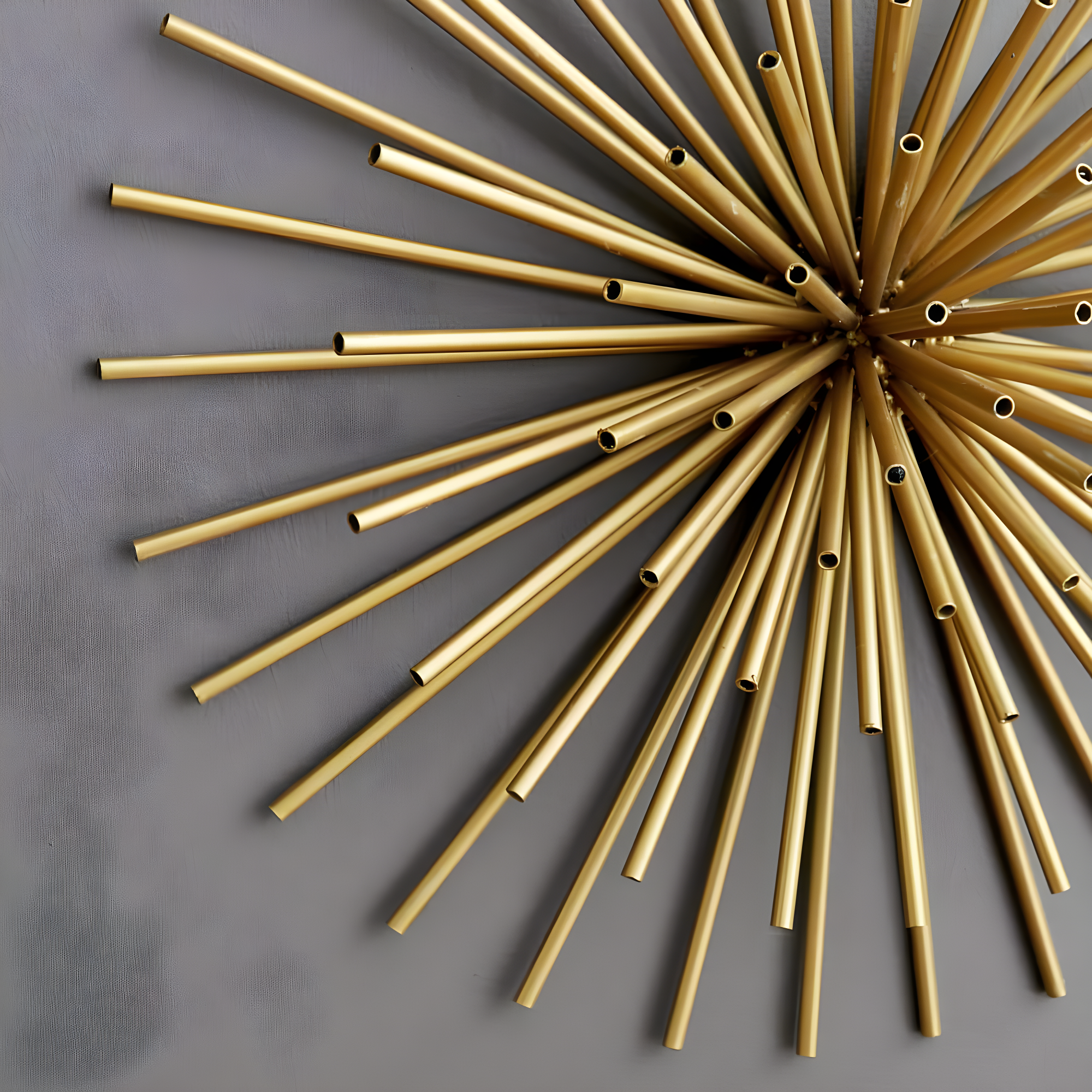 DecMode Contemporary Gold Metal 3D Starburst Wall Décor, Set of 3 16", 20", 24"D