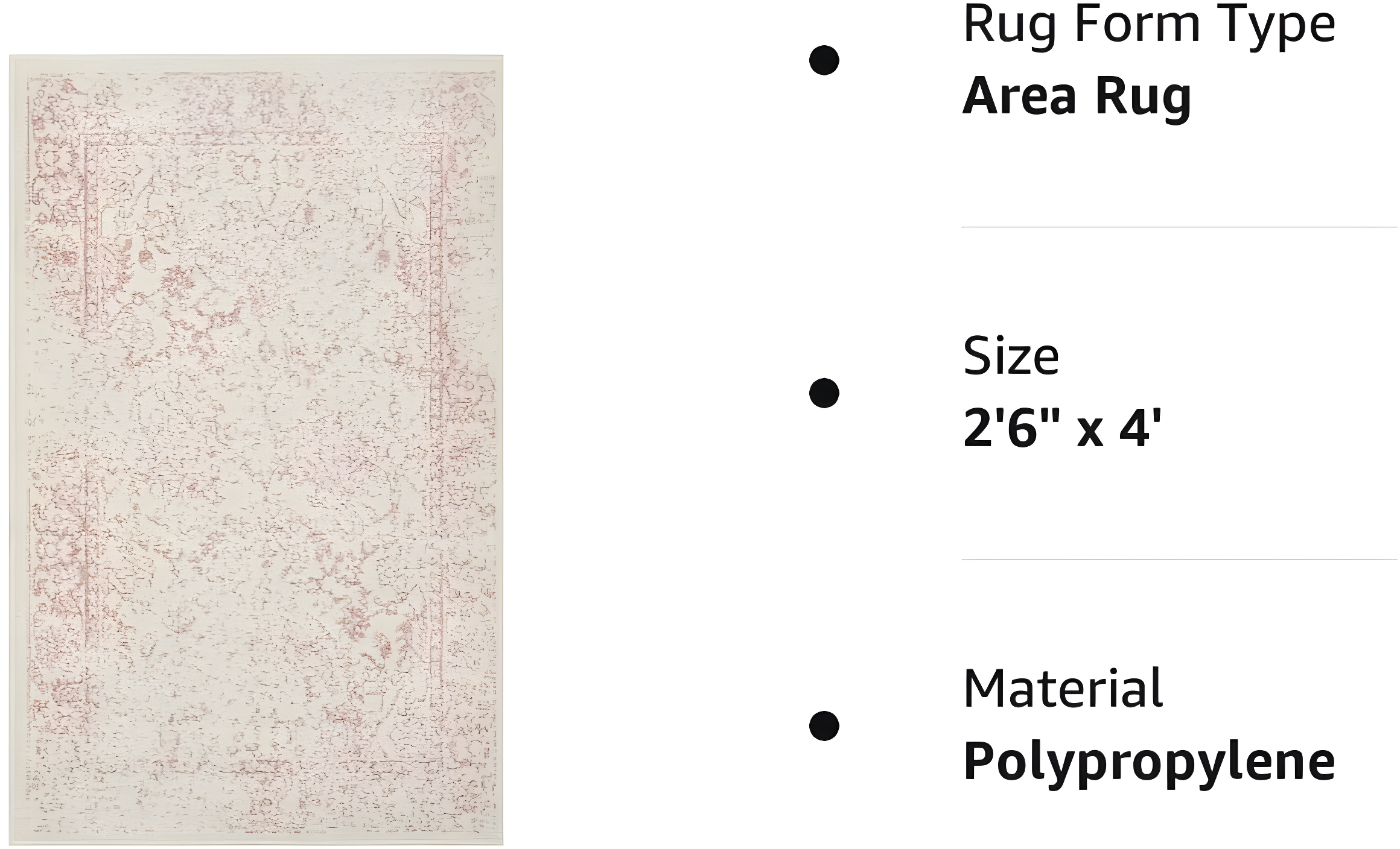 SAFAVIEH Adirondack Wyatt Traditional Area Rug, Ivory/Rose, 2'6" x 4'