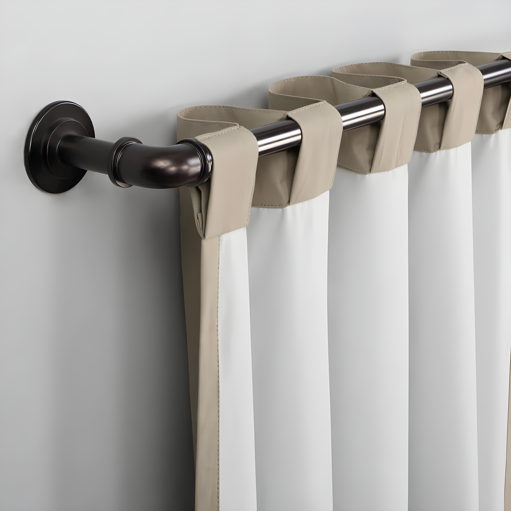 40"x84" Sun Zero 100% Blackout Cyrus Thermal Back Tab Curtain Panel Beige: Modern Indoor Solid Polyester