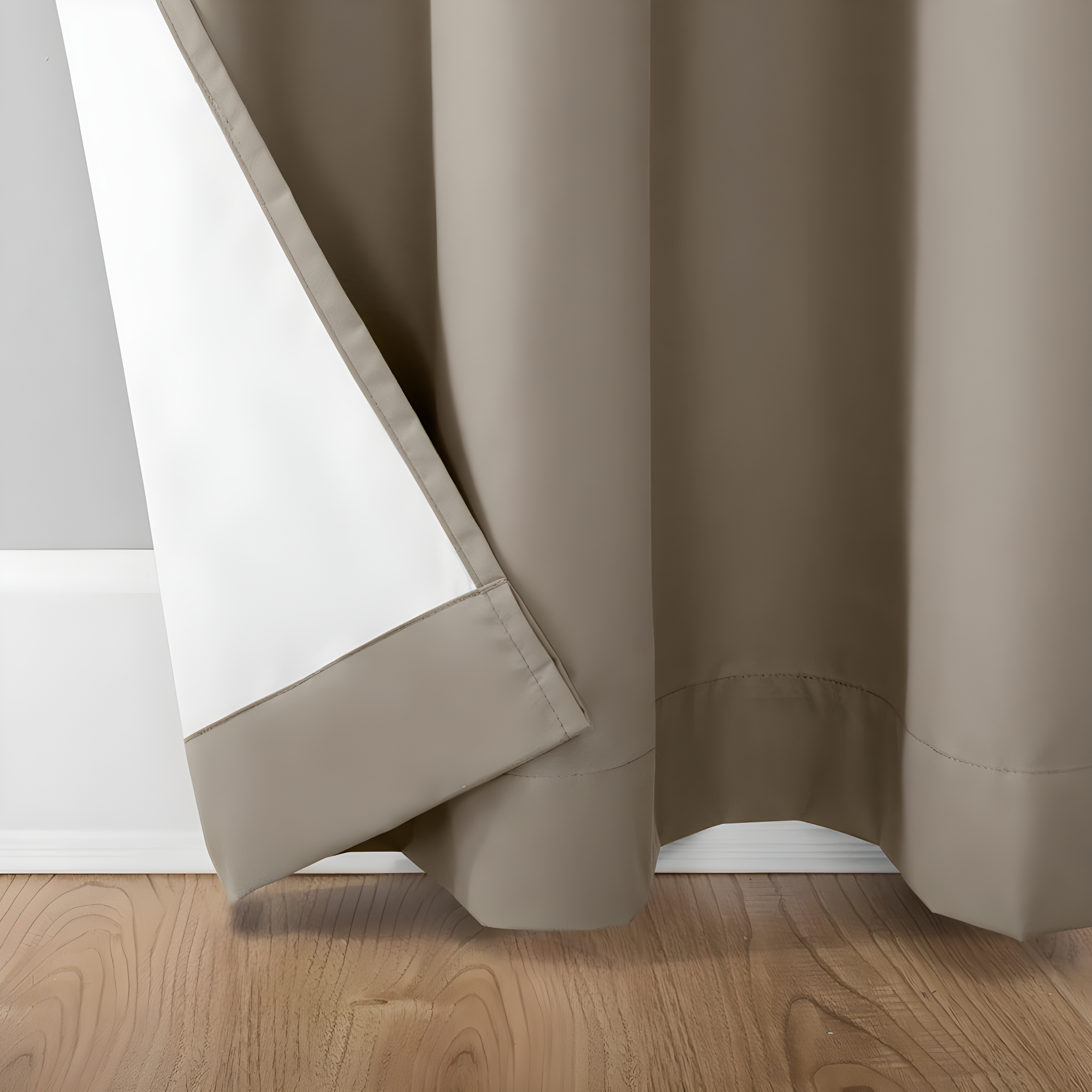 40"x84" Sun Zero 100% Blackout Cyrus Thermal Back Tab Curtain Panel Beige: Modern Indoor Solid Polyester