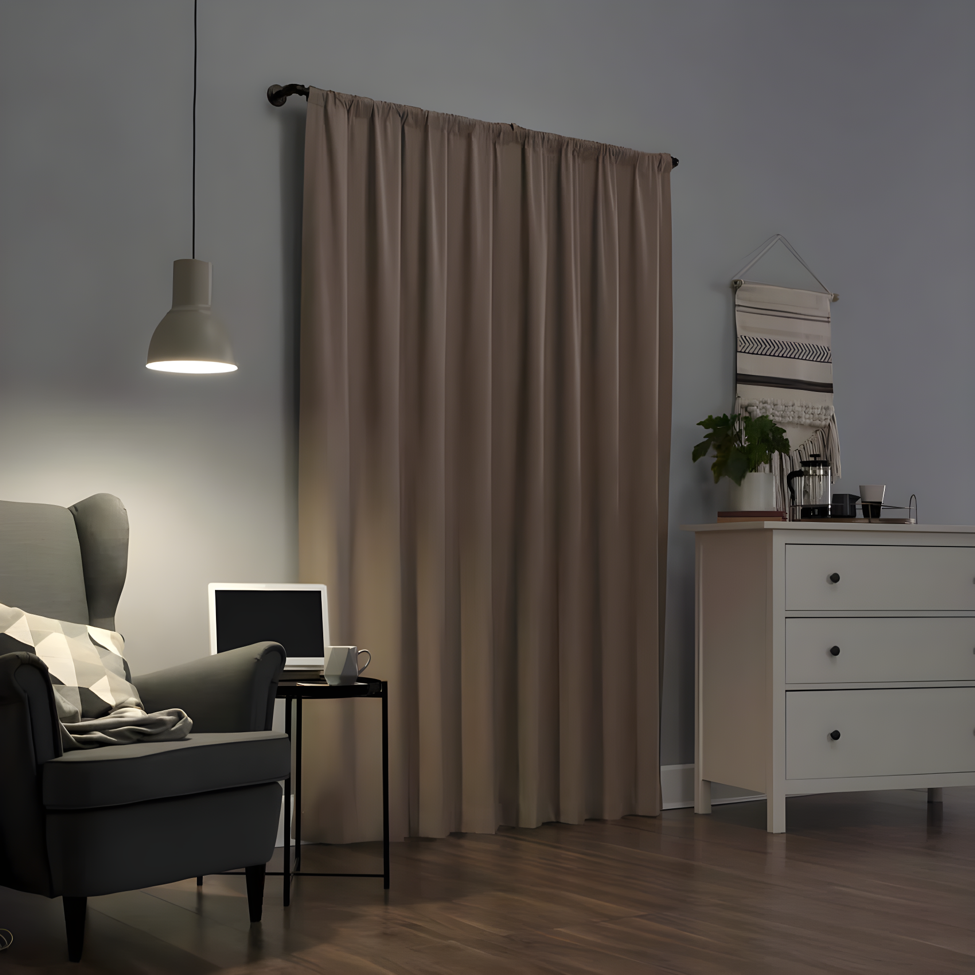 40"x84" Sun Zero 100% Blackout Cyrus Thermal Back Tab Curtain Panel Beige: Modern Indoor Solid Polyester