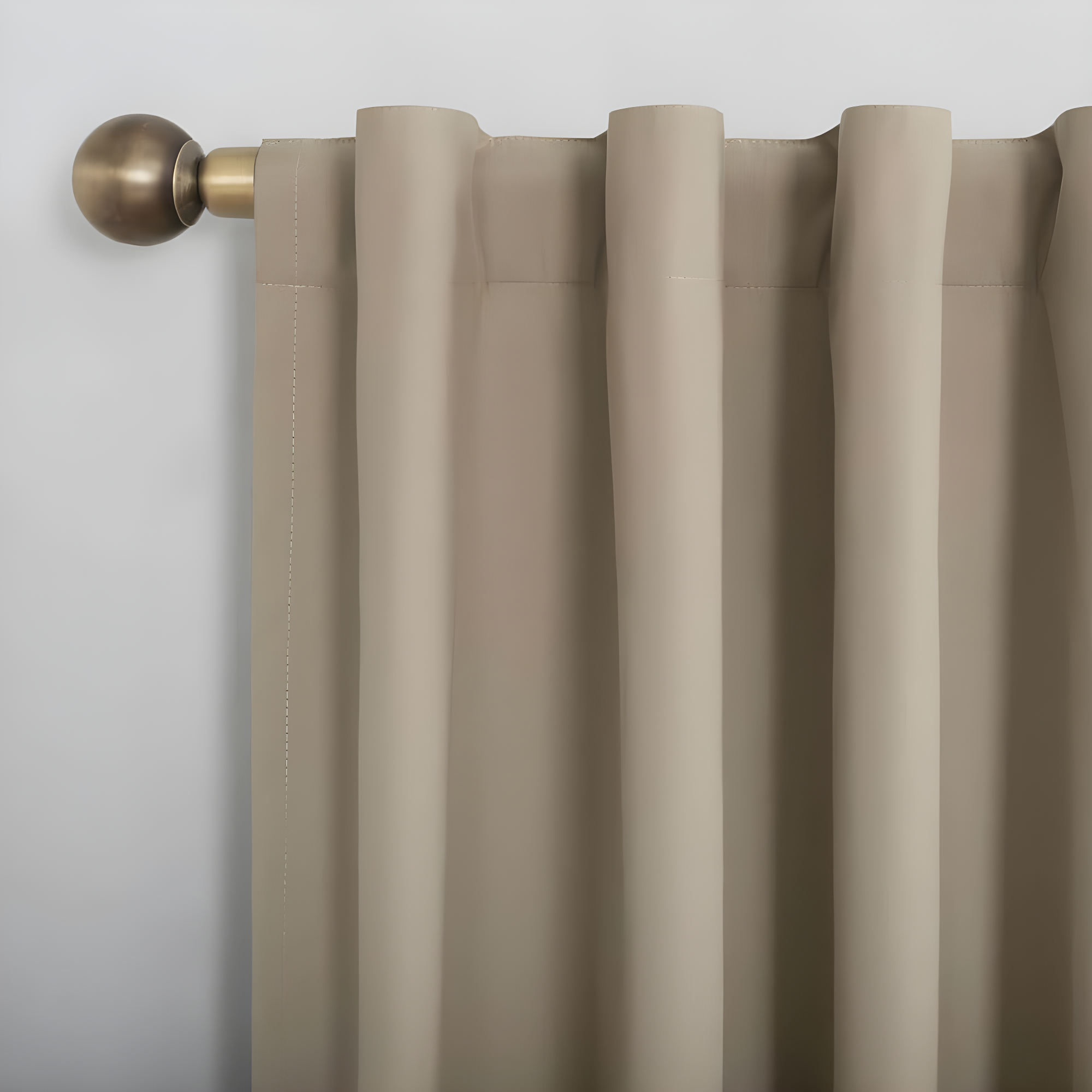 40"x84" Sun Zero 100% Blackout Cyrus Thermal Back Tab Curtain Panel Beige: Modern Indoor Solid Polyester