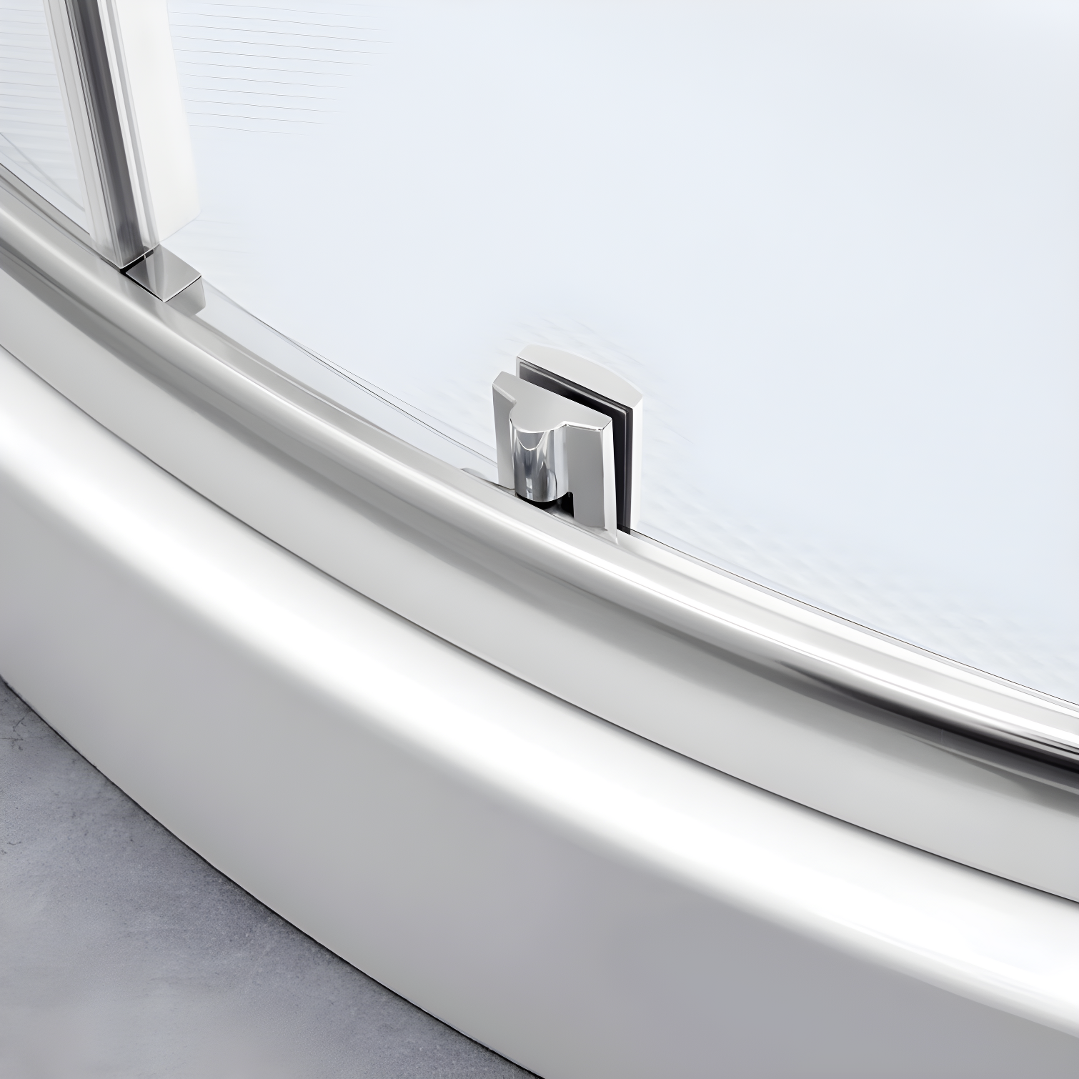 OVE Decors Breeze 44 in. Round Shower Kit w/ Clear, Base, Wall