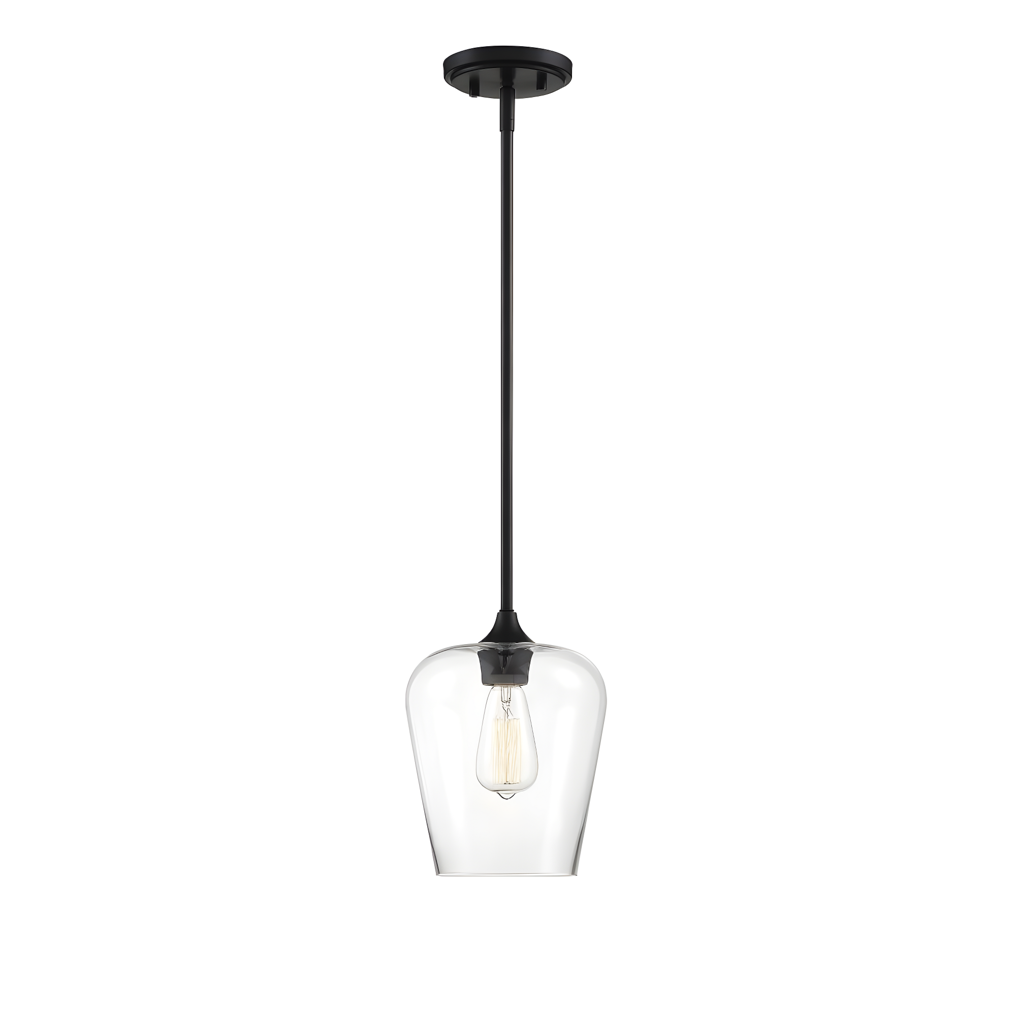 Breena Single Light Glass Steel Dimmable Pendant