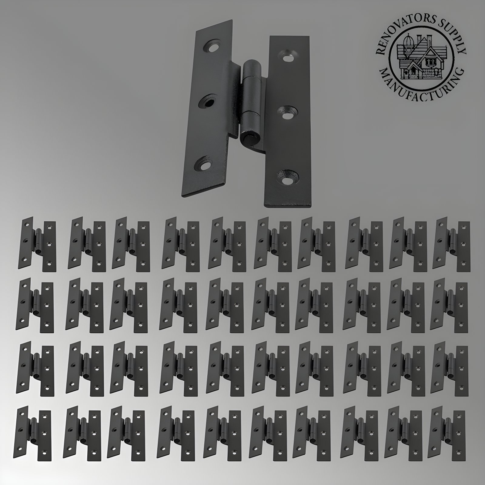 The Renovators Supply Inc. Iron H-Hinge (Set of 40)