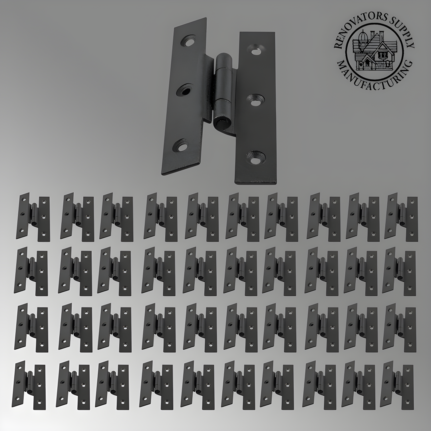The Renovators Supply Inc. Iron H-Hinge (Set of 40)