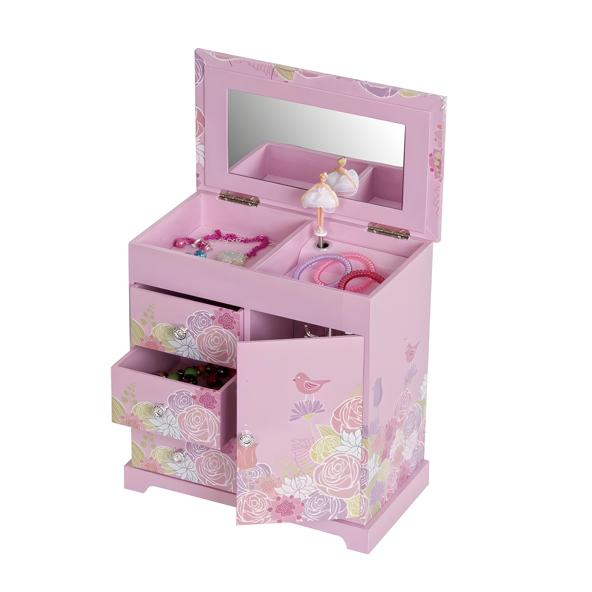 Mele & Co. Pearl Girls' Musical Ballerina Jewelry Box - Pink