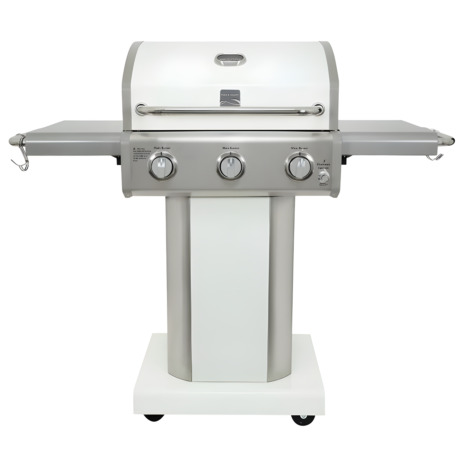 Kenmore 3-Burner Propane Gas Grill with Foldable Side Tables for Outdoor BBQ