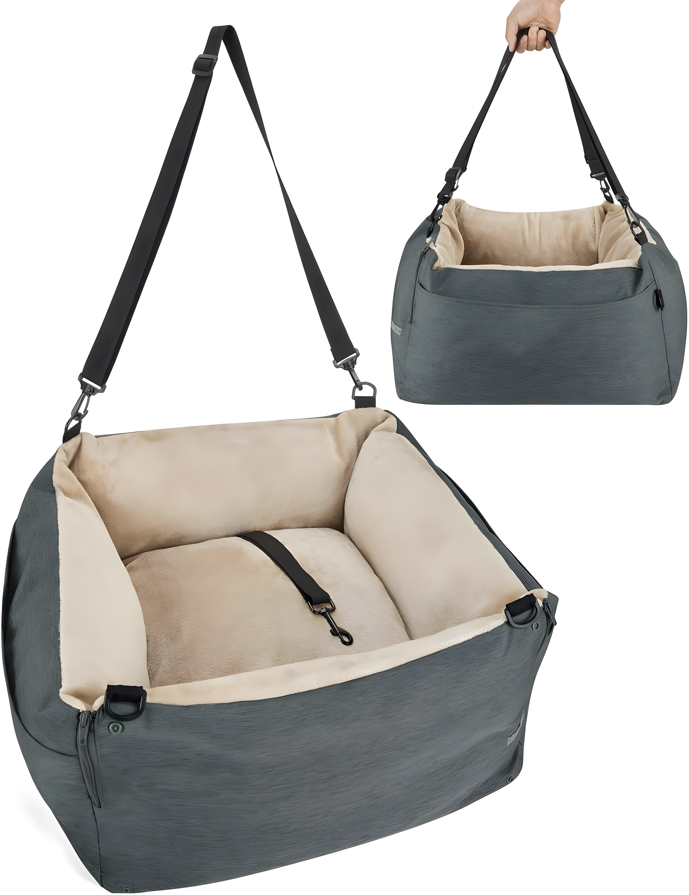 ATCHISON Detachable Washable and Waterproof Puppy Booster Car seat Soft Portable Dog Bed