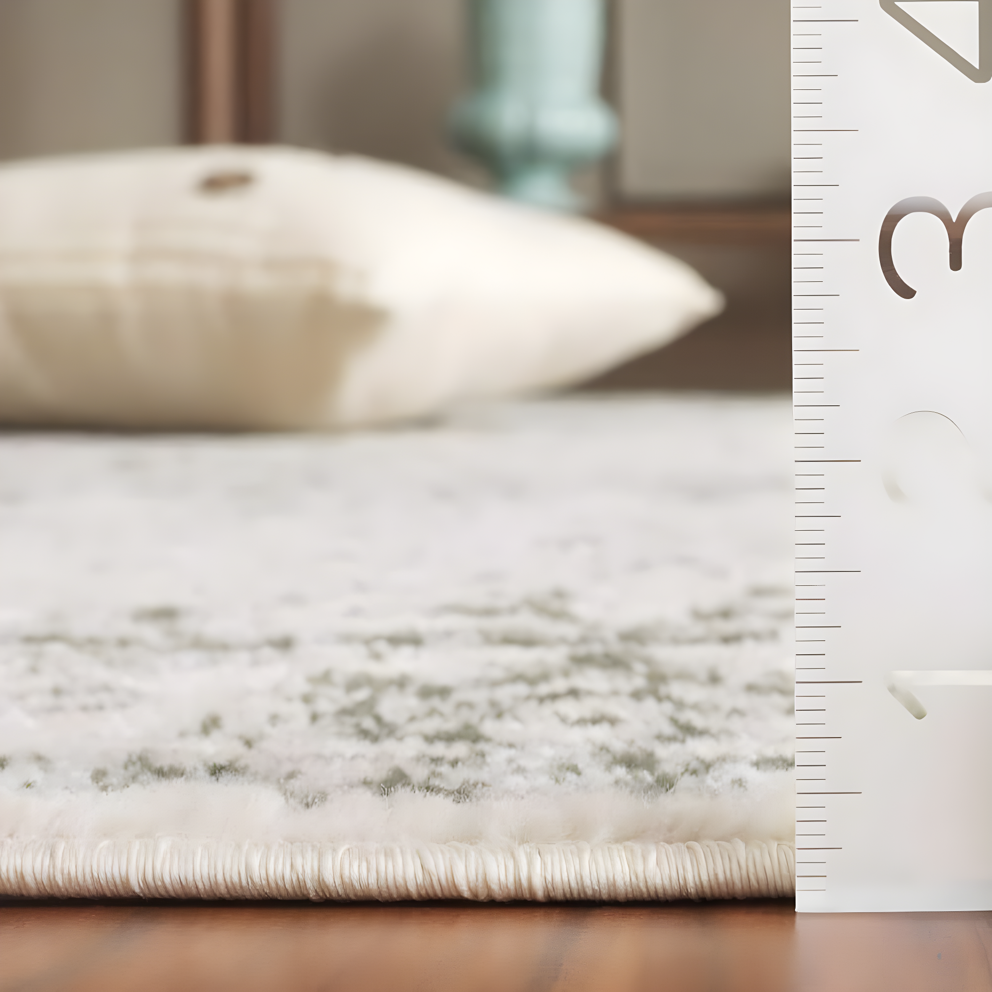 SAFAVIEH Adirondack Wyatt Distressed Area Rug, Ivory/Dark Green, 6' x 6' Square