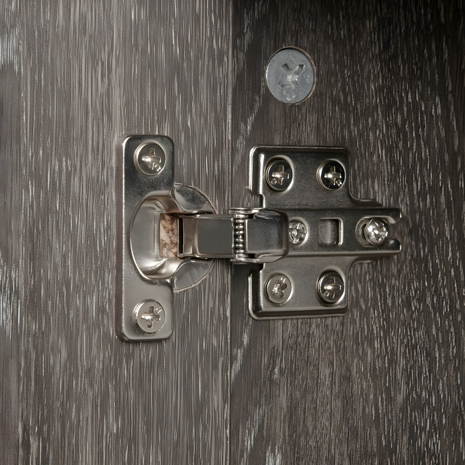 RiverRidge Woodbury Shoe Cabinet Organizer 12 Pair Shoe Rack Entryway Storage Cabinet with Open & Adjustable Interior Shelves Weathered Woodgrain