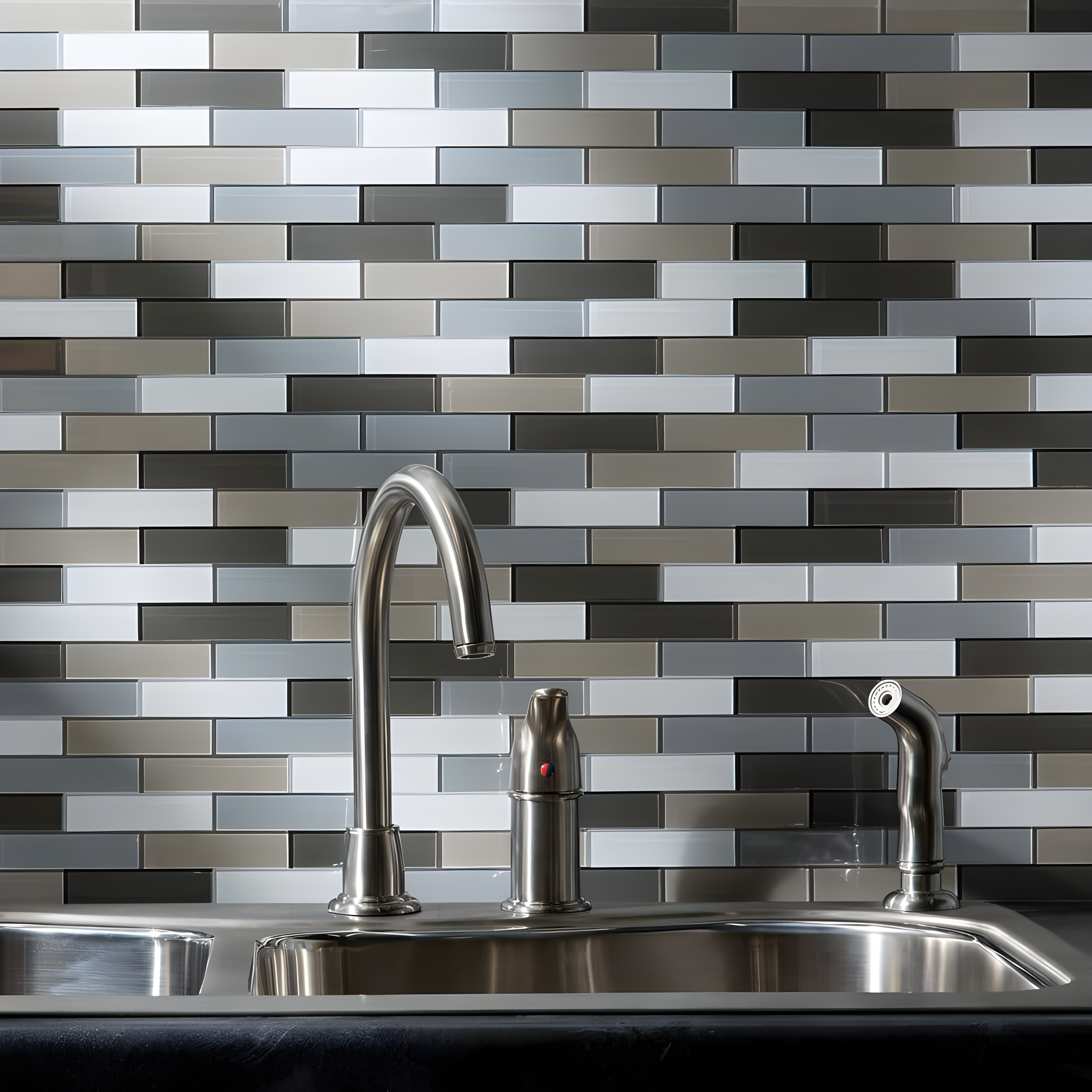 Aspect Peel and Stick 12.5in x 4in Subway Rustic Clay Matted Glass Tile for Kitchen and Bathrooms (3-Pack)