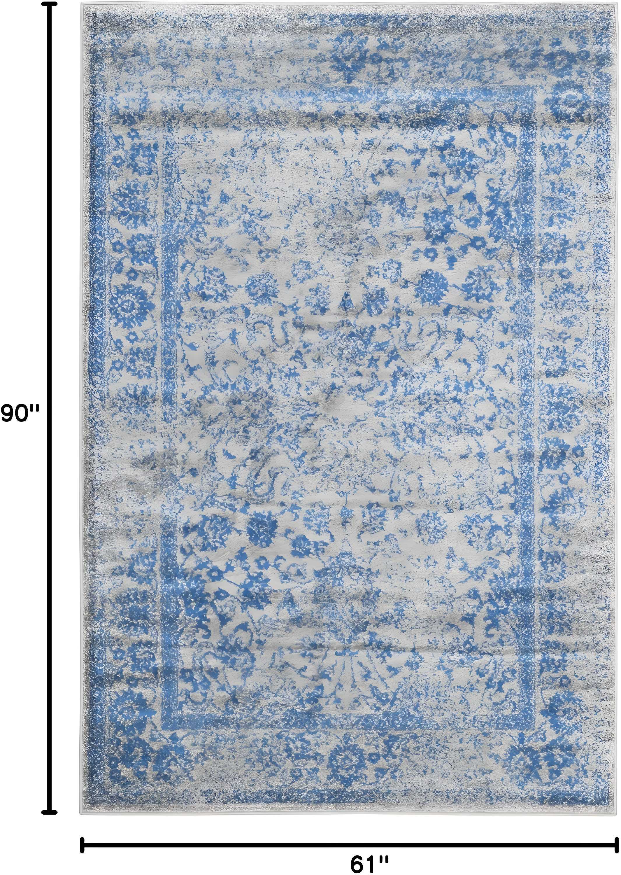 Adirondack ADR109 Machine Made Indoor Area Rug - Grey/Blue - 5'-1"x7'-6" - Safavieh