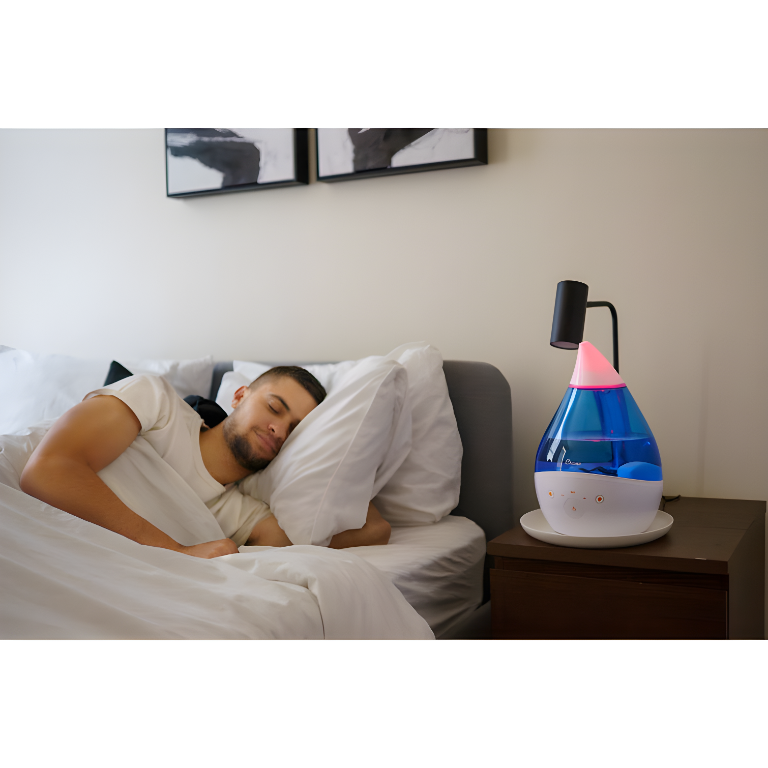 Crane USA Drop 2.0 , 4-in-1 Cool-Mist Humidifier with Aroma Tray & Sound Machine