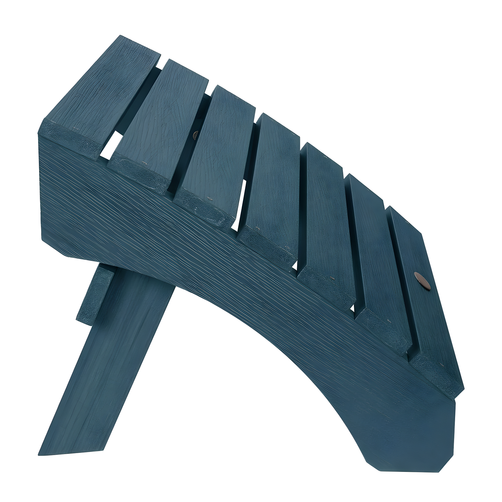 Folding Adirondack Patio Ottoman Nantucket Blue - highwood: Weather-Resistant Poly Lumber, Stainless Steel Hardware