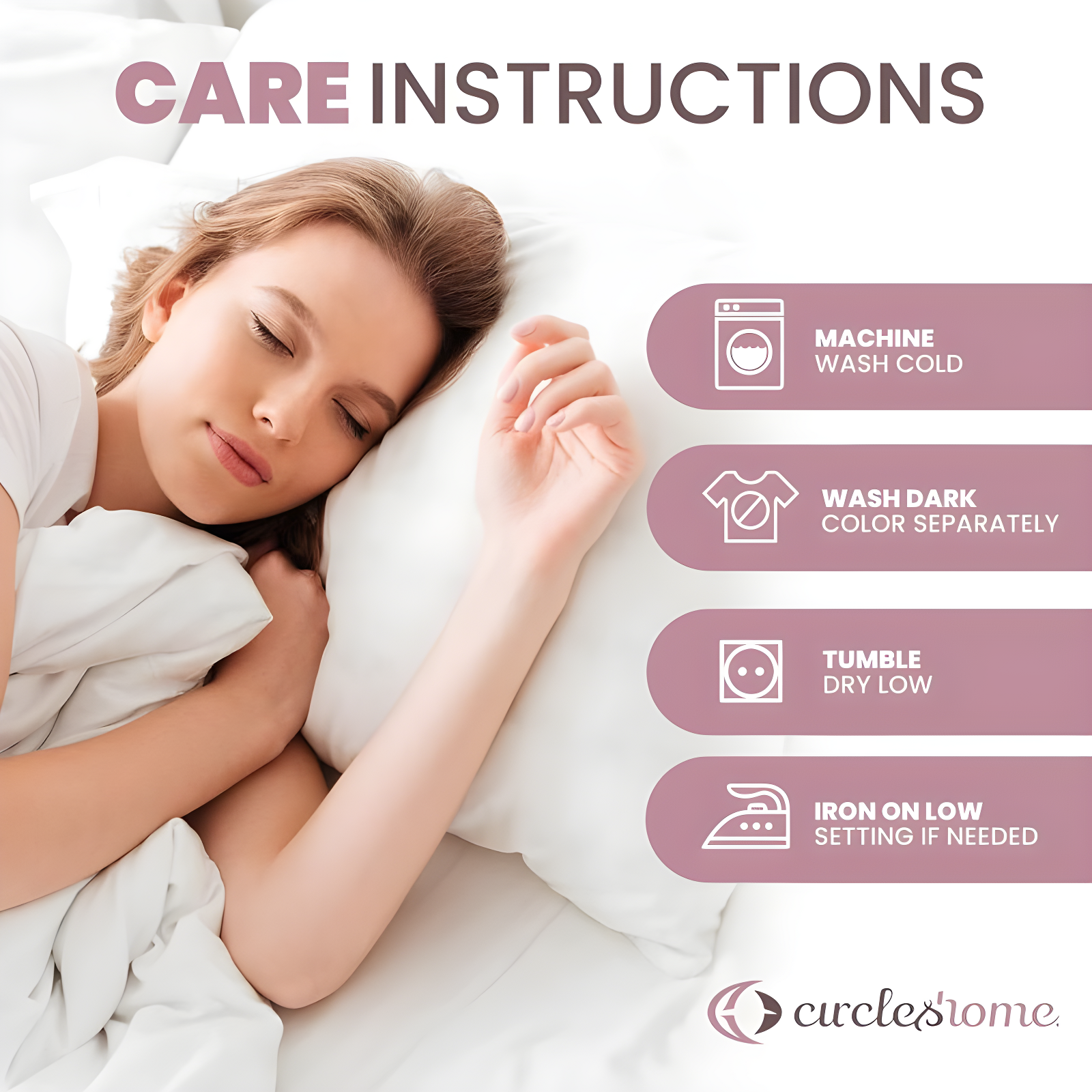 Circles Home 100% Cotton Breathable Queen Pillow Protector with Zipper – (6 Pack)
