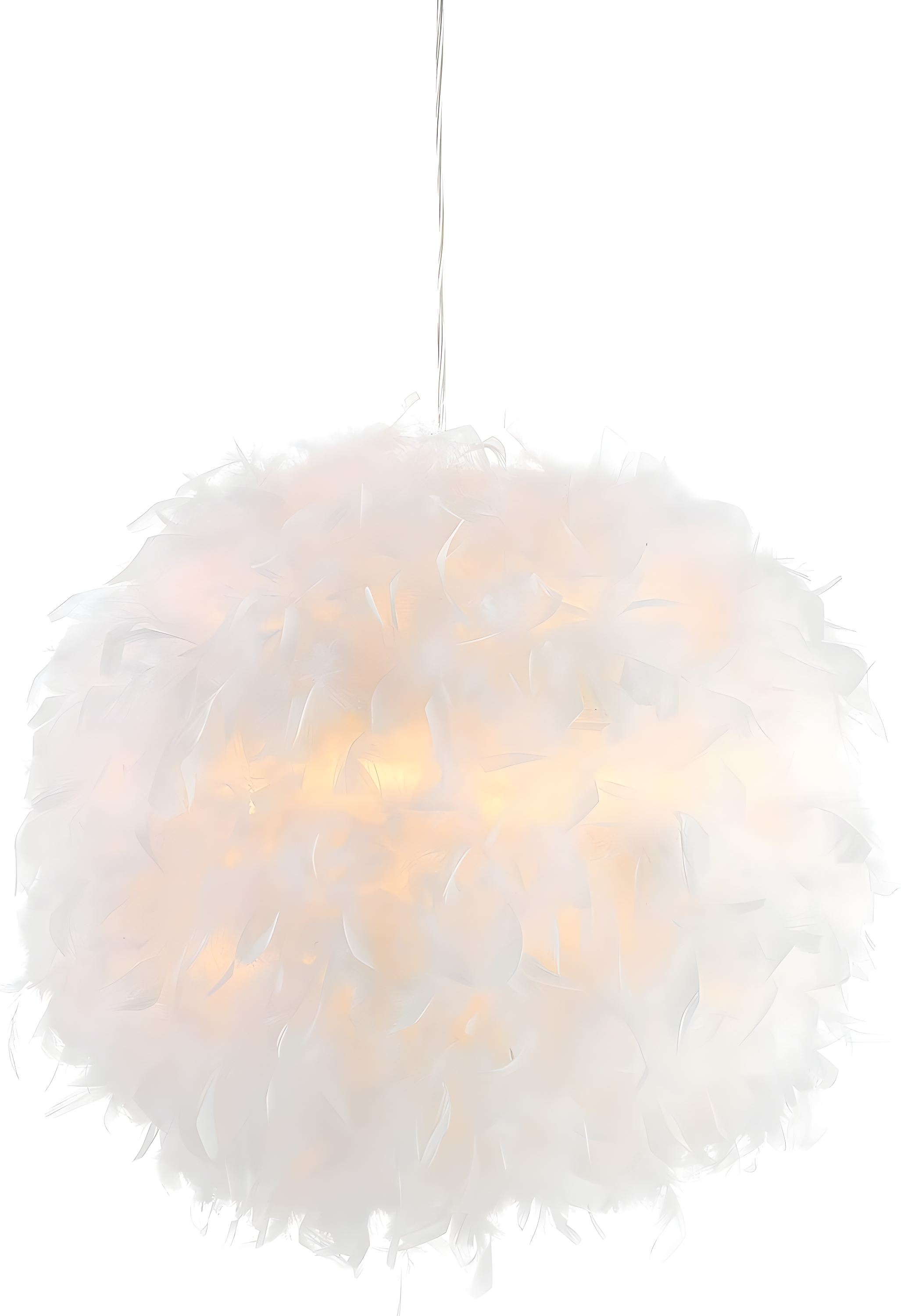 JONATHAN Y Stork 19" Feather Metal Adjustable LED Pendant, White