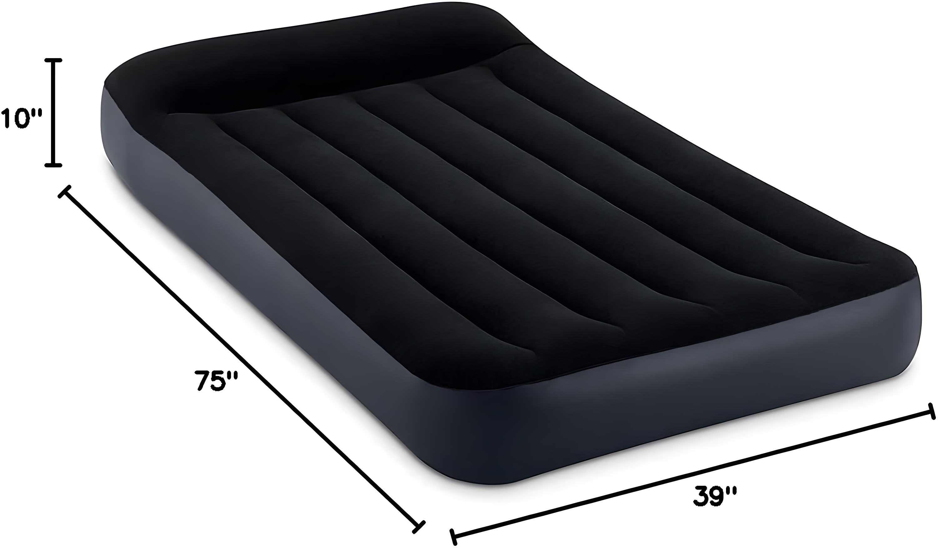 Intex Intex Dura Pillow Rest Classic Blow Up Mattress Air Bed with Built In Pump