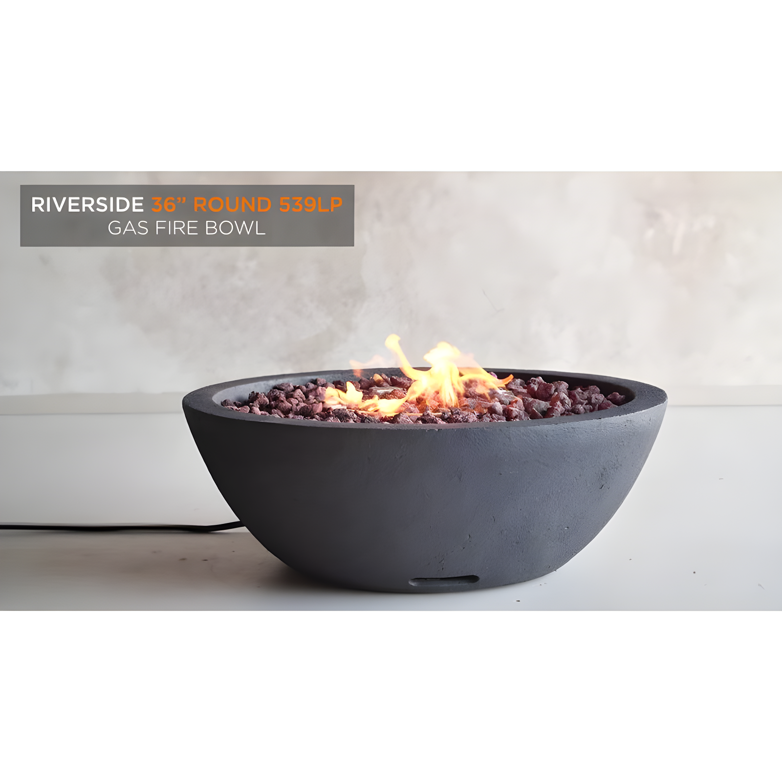 Fernanda Fire Bowl - Gray / Round