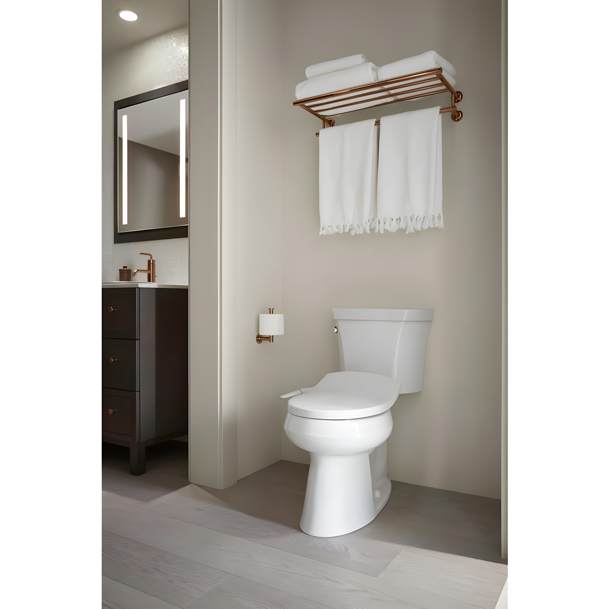 PureWash M250 Round Bidet Toliet Seat, Manual Non-Electric Bidets for Existing Toilets
