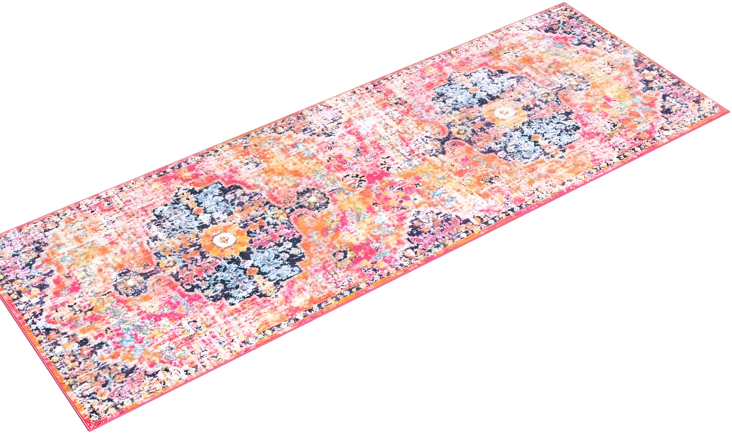 Livabliss Harput Vintage Medallion Runner Area Rug,2'7" x 7'3",Burnt Orange