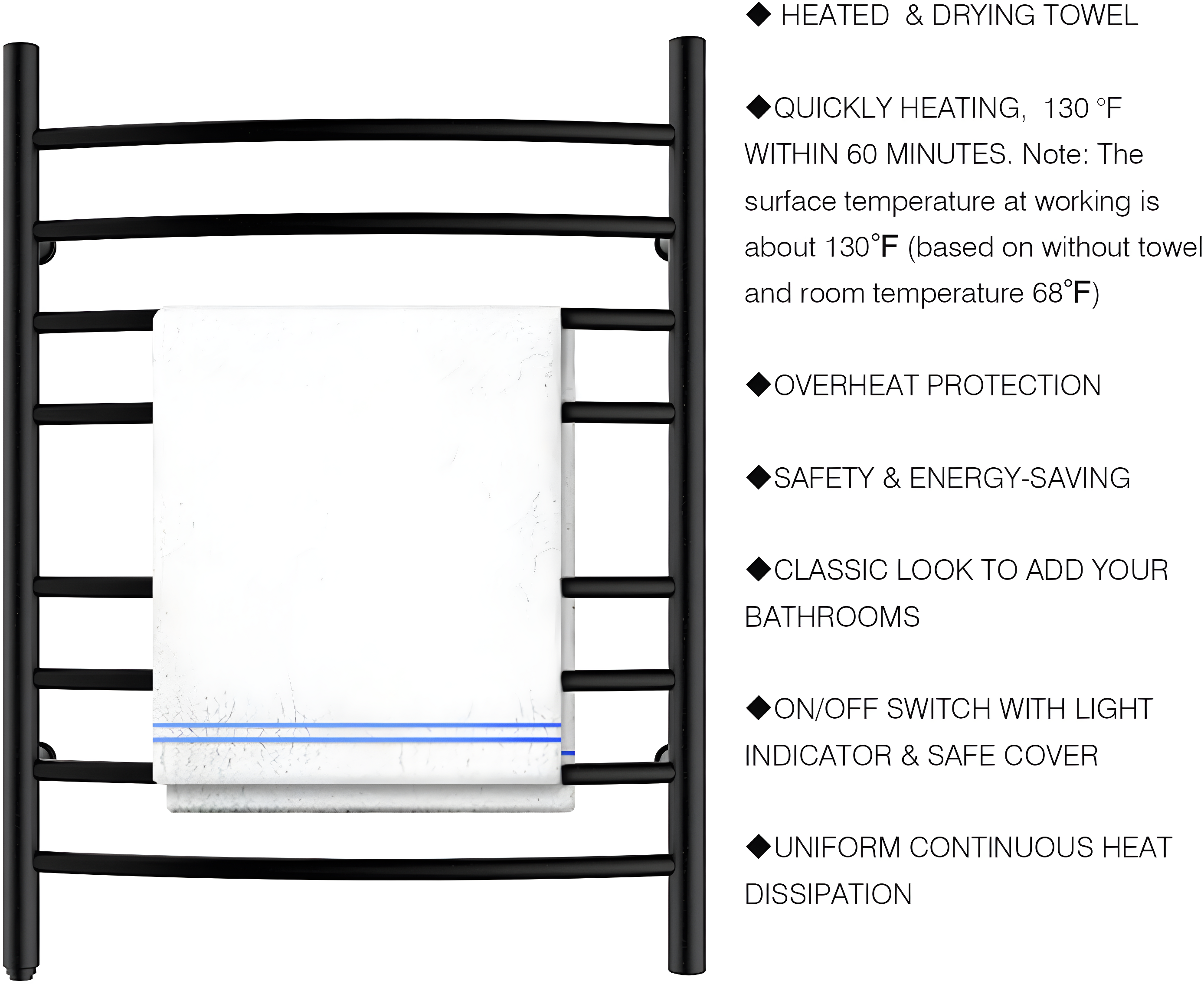 Curved Towel Rail Towel Warmer