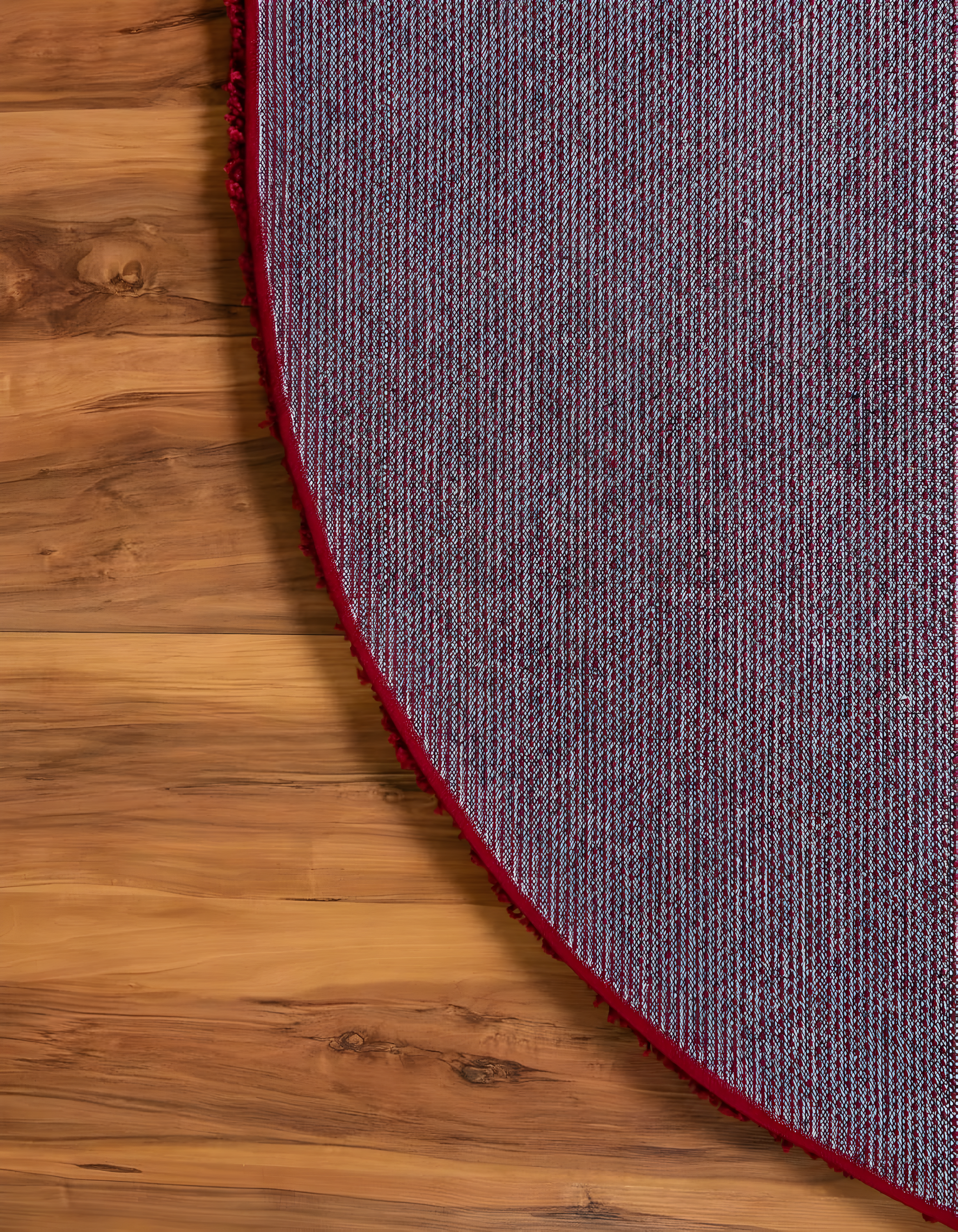 Unique Loom Solid Shag Collection Area Rug (8' Round, Cherry Red)