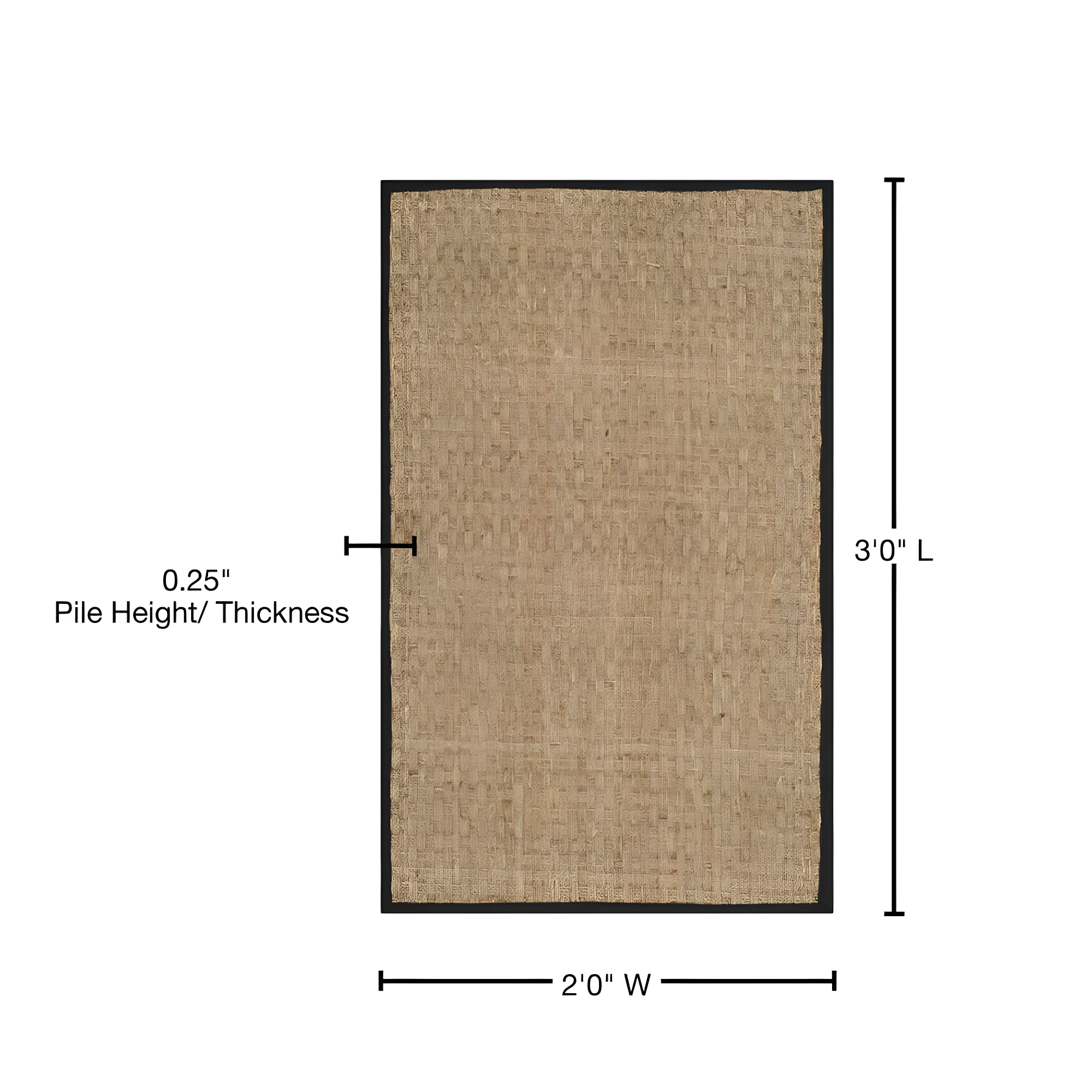 Natural Fiber NF114 Power Loomed Indoor Accent Rug - Natural/Black - 2'x3' - Safavieh.