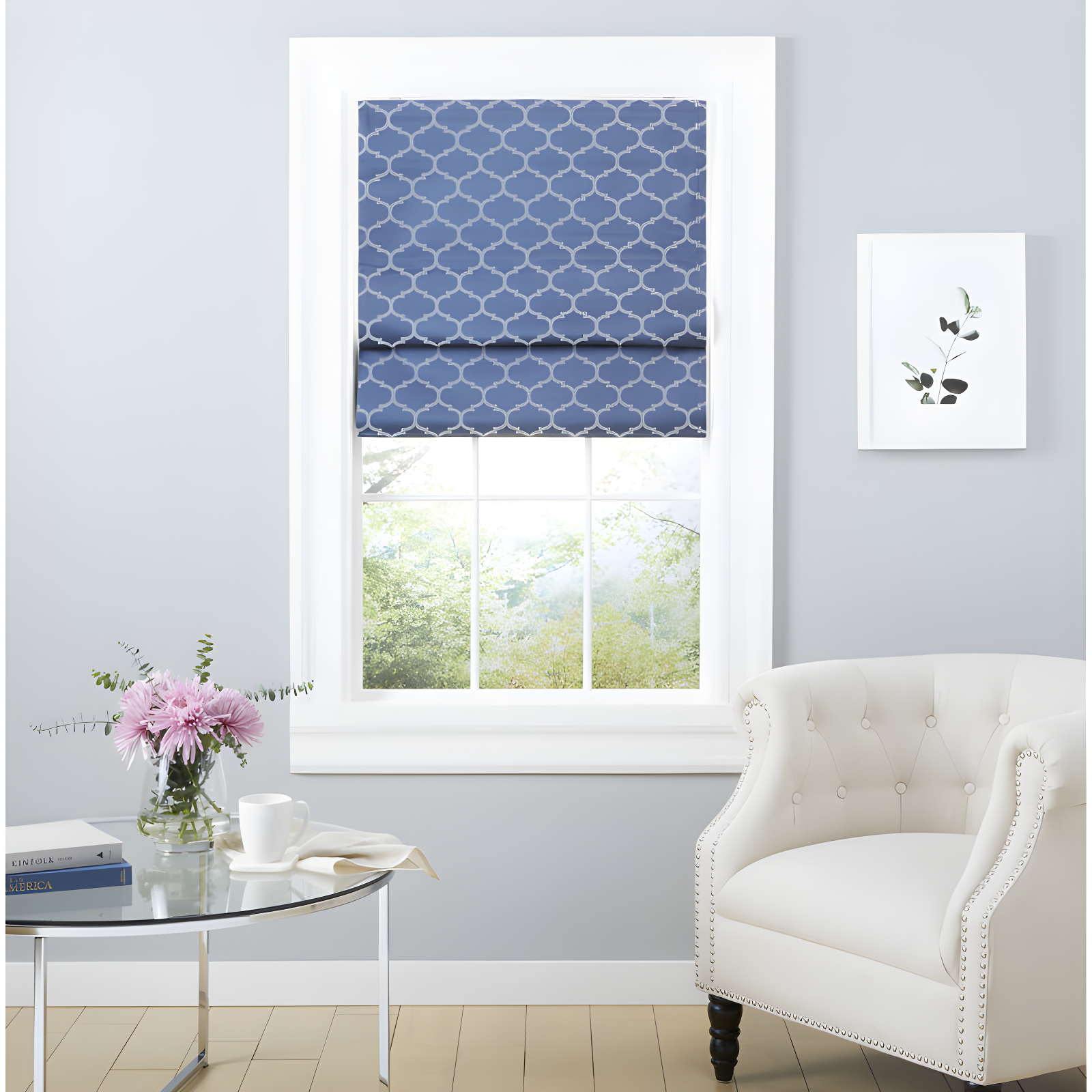 Amalgamated Textiles Montague Trellis Blackout Roman Shade