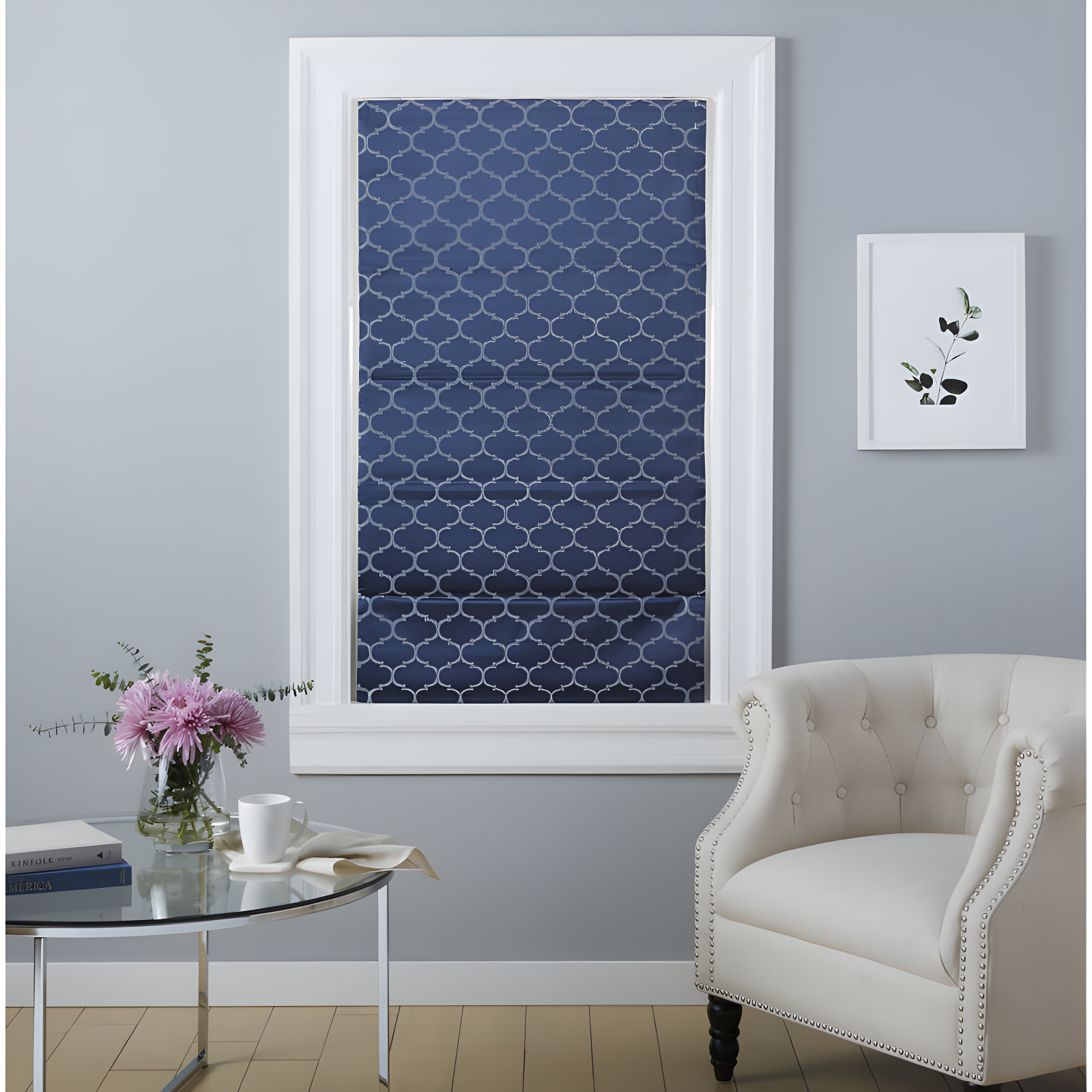 Amalgamated Textiles Montague Trellis Blackout Roman Shade