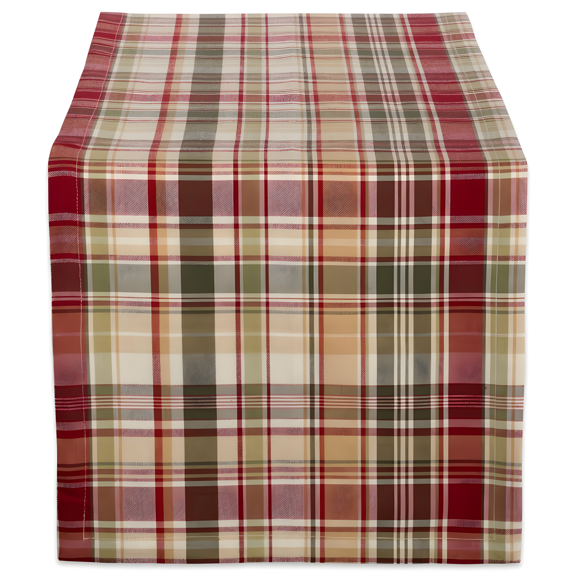 DII Give Thanks Plaid Table Runner, 72 x 14", 100% Cotton