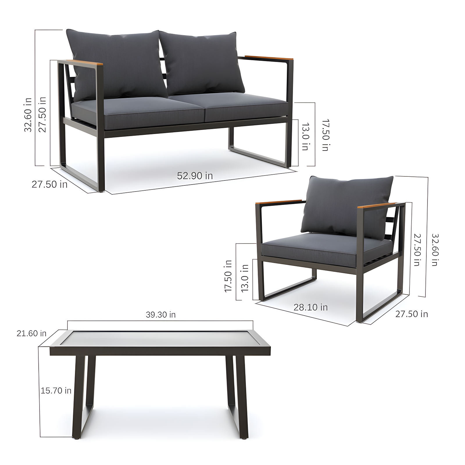 4-piece sofa set
