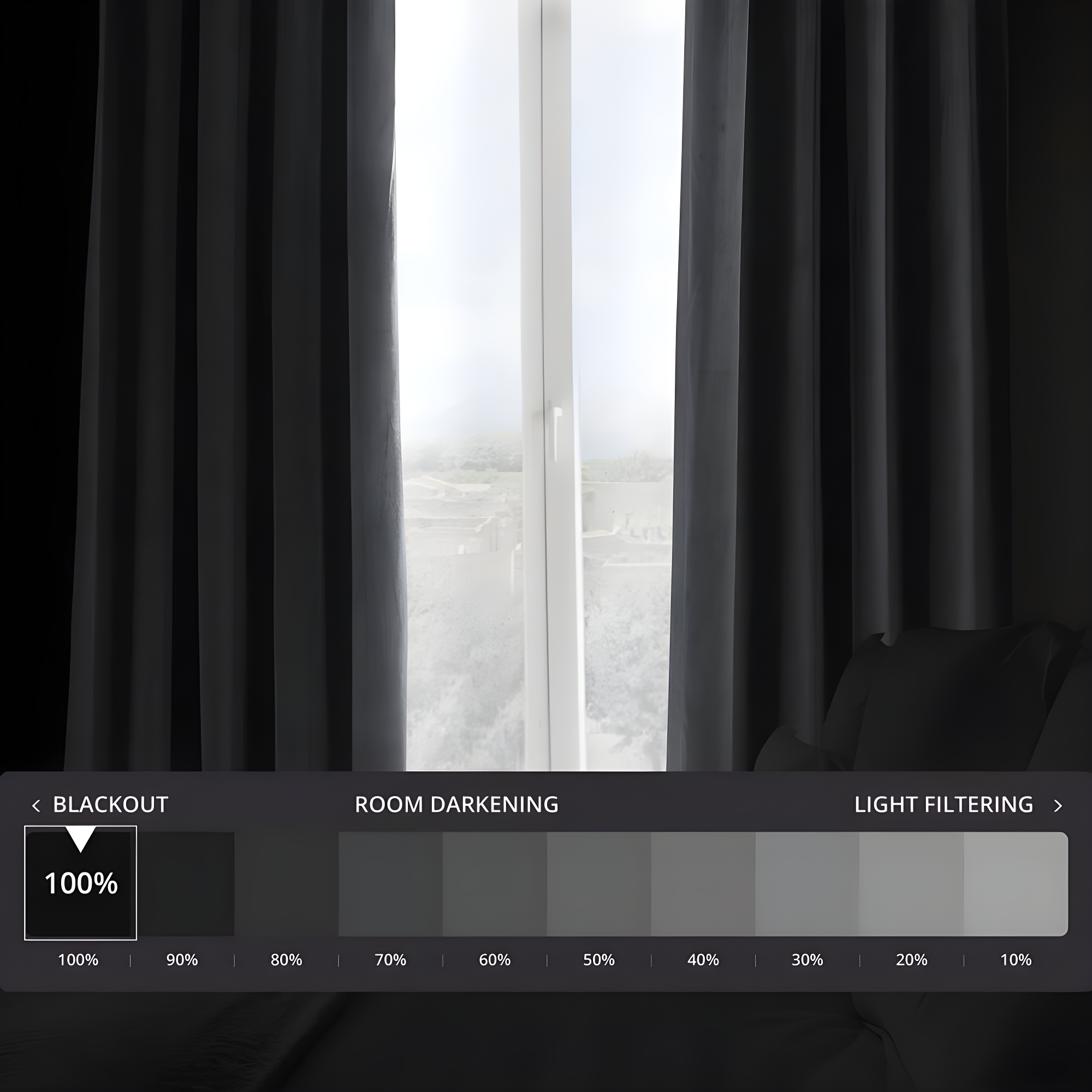 Half Price Drapes Signature Blue Grey Velvet Blackout Curtains For Bedroom(1 Panel), 50WX 96L