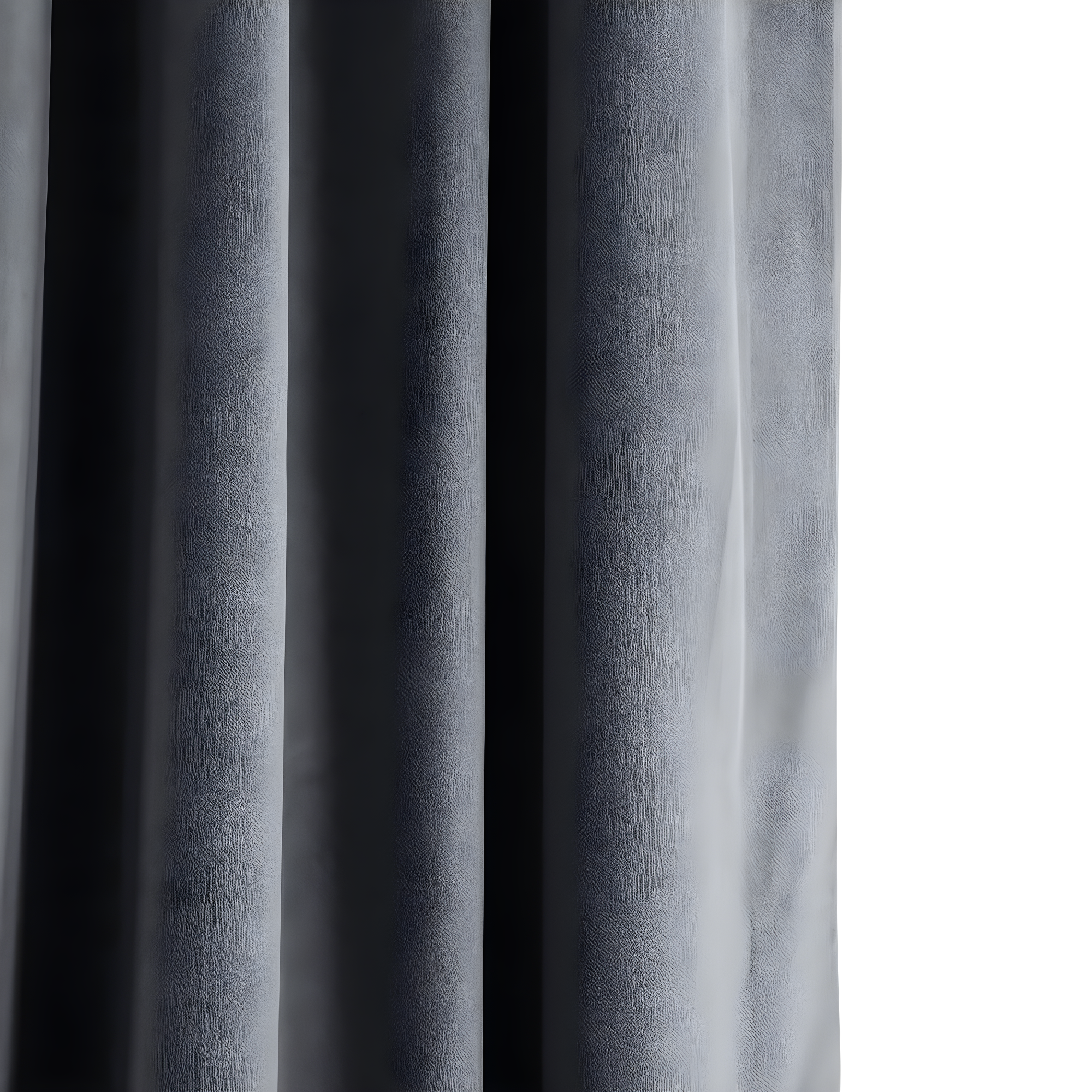 Half Price Drapes Signature Blue Grey Velvet Blackout Curtains For Bedroom(1 Panel), 50WX 96L